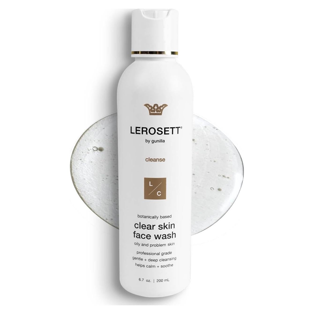 LEROSETT Limpiador Facial Gel Aloe 190.5g - Vegano Spa