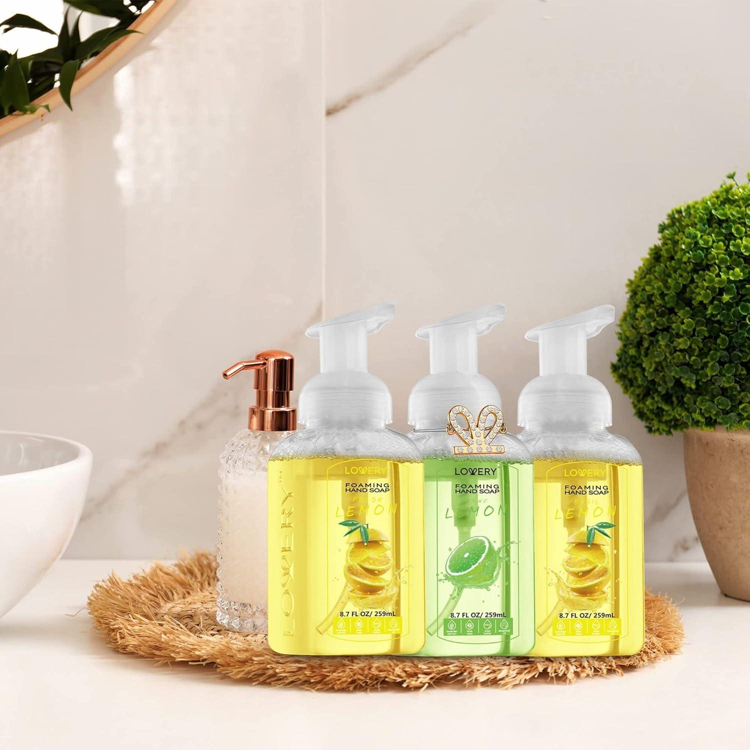 Jabón de Manos Espumoso Lovery - Pack de 3 Aromas Naturales