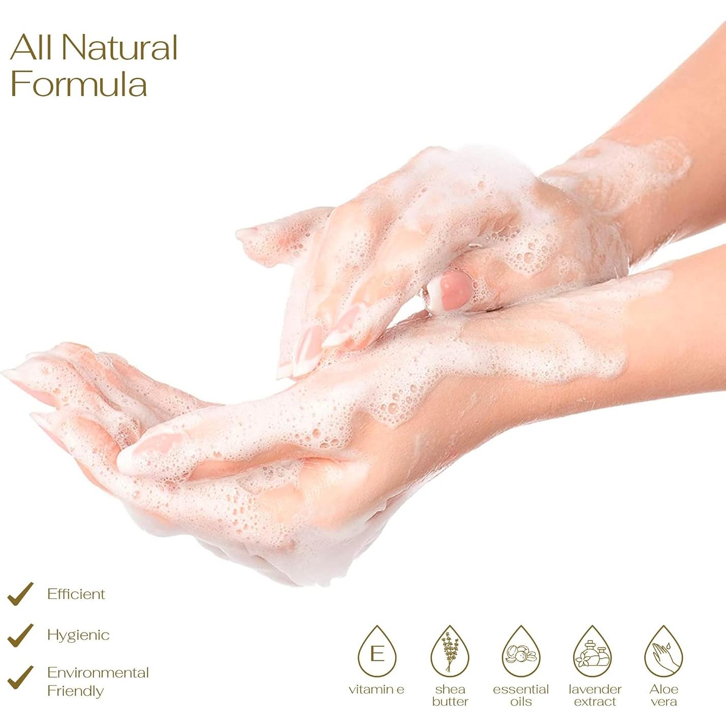 Jabón de Manos Espumoso Lovery - Pack de 3 Aromas Naturales