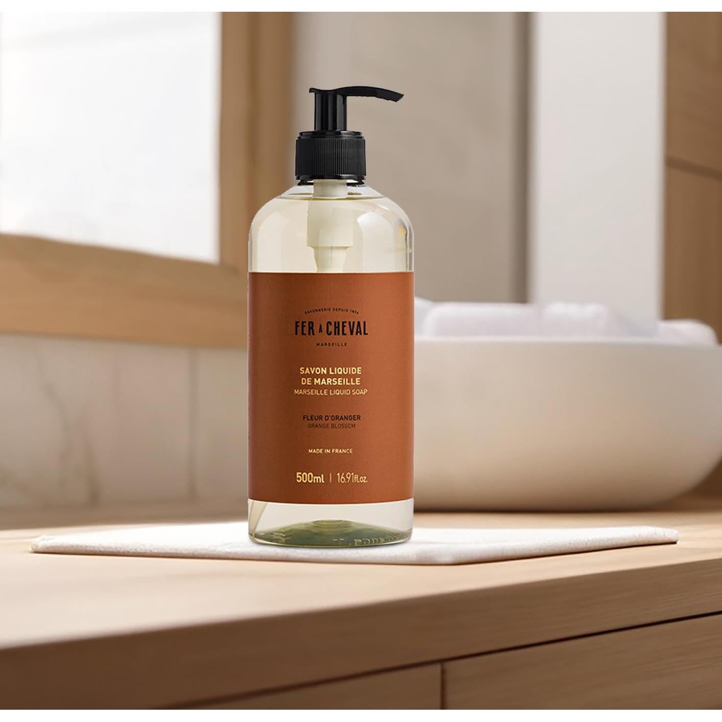 Jabón Líquido Fer à Cheval 500ml Flor de Naranjo - Hidratante