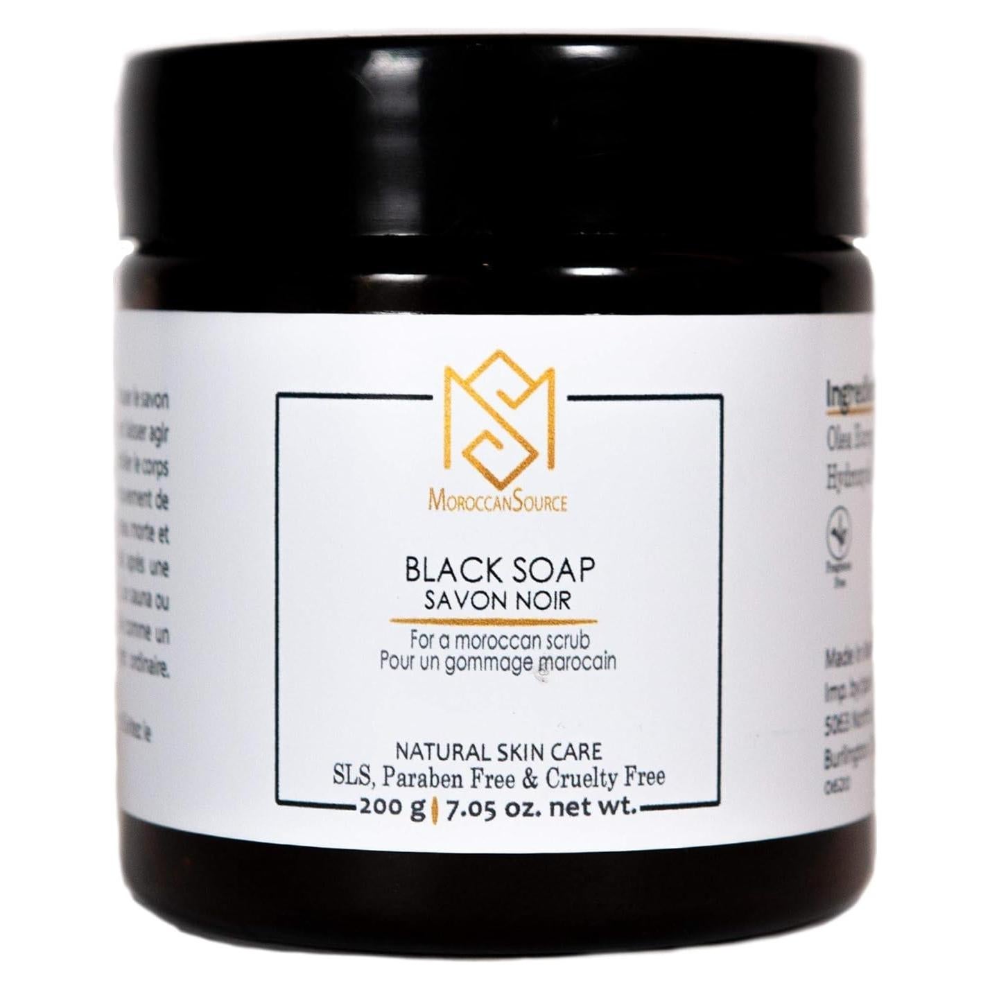 Jabón Negro Marroquí MoroccanSource 200g - Cuidado Natural Piel