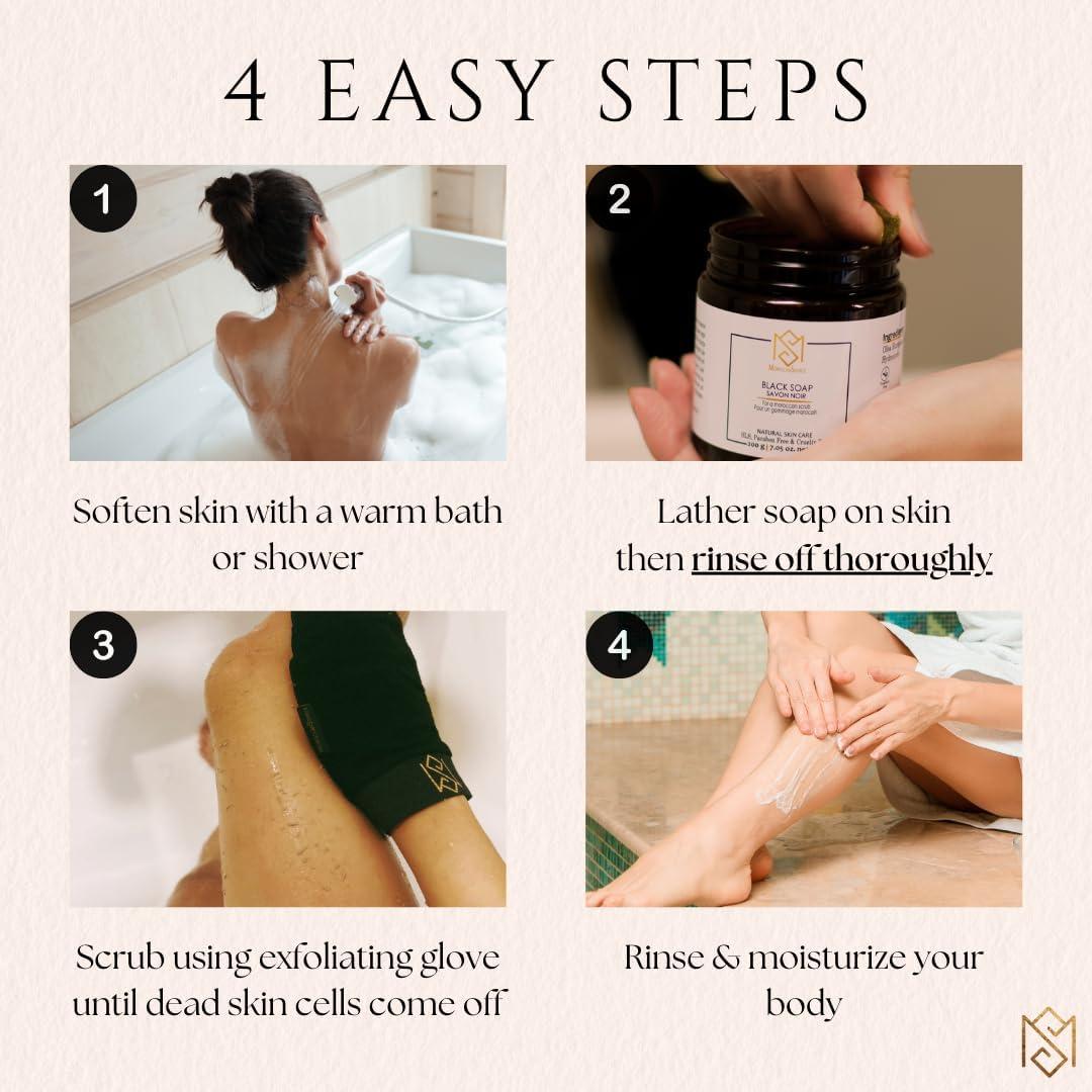 Jabón Negro Marroquí MoroccanSource 200g - Cuidado Natural Piel