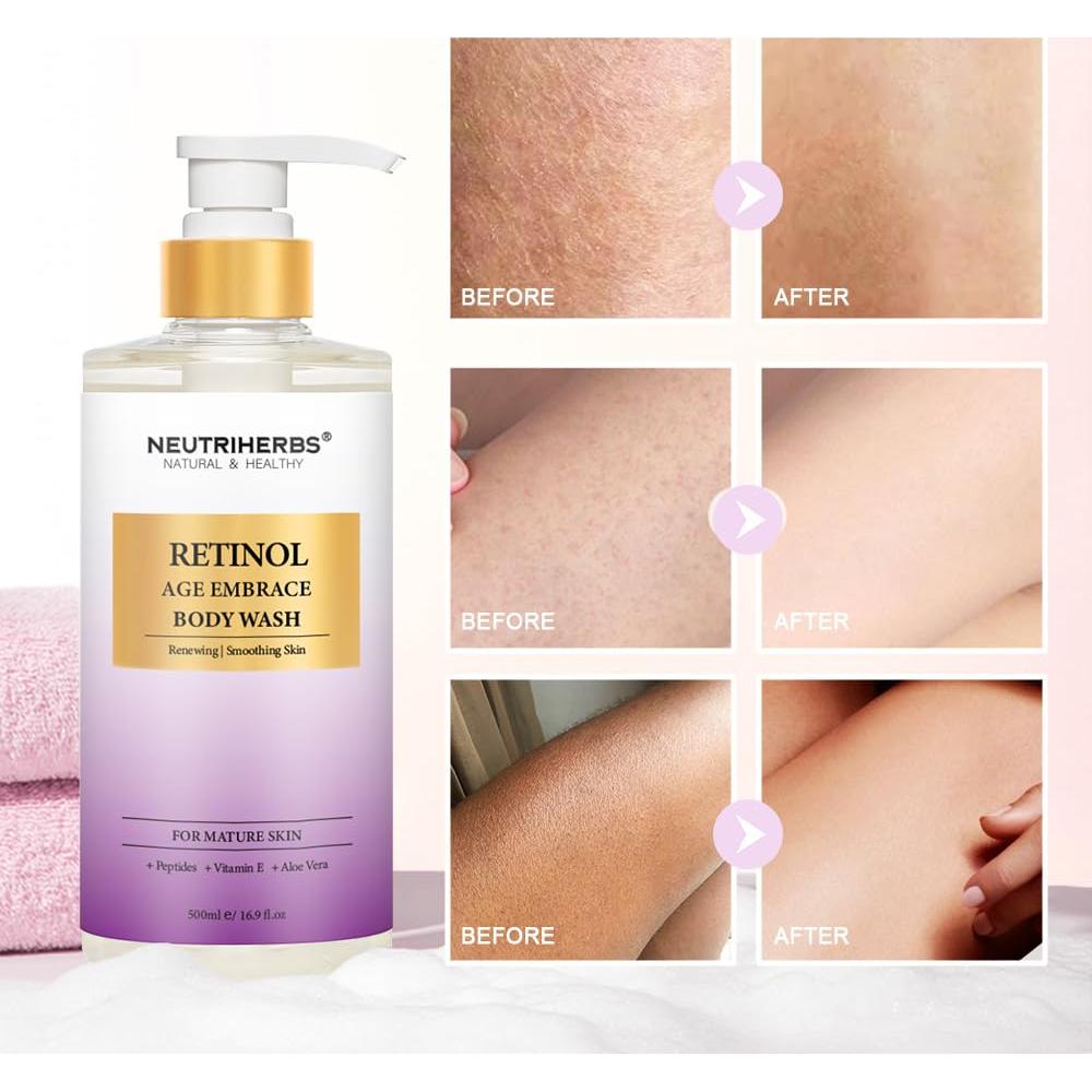 Gel de Ducha Antienvejecimiento Neutriherbs 500ml con Retinol y Aloe Vera