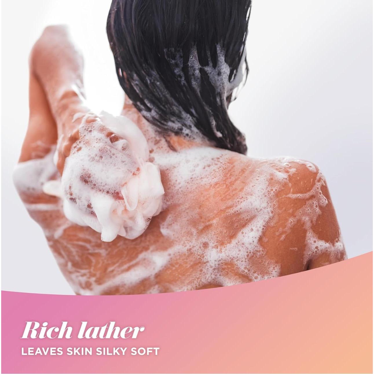 Jabón de baño hidratante Caress Daily Silk 16 unidades durazno