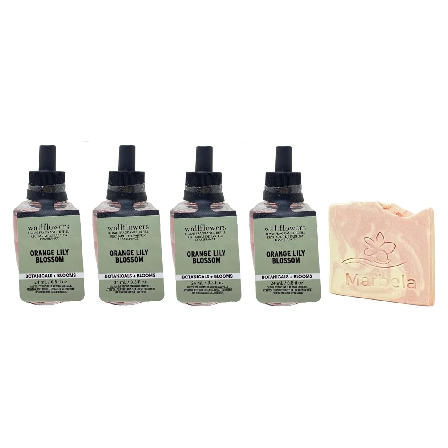 Recarga Fragancia Wallflowers Lirio Naranja Bath & Body Works 4x24mL