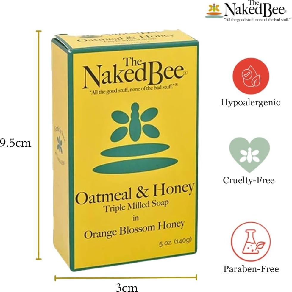 Jabón de Avena y Miel El Naked Bee 142g - Paquete de 3