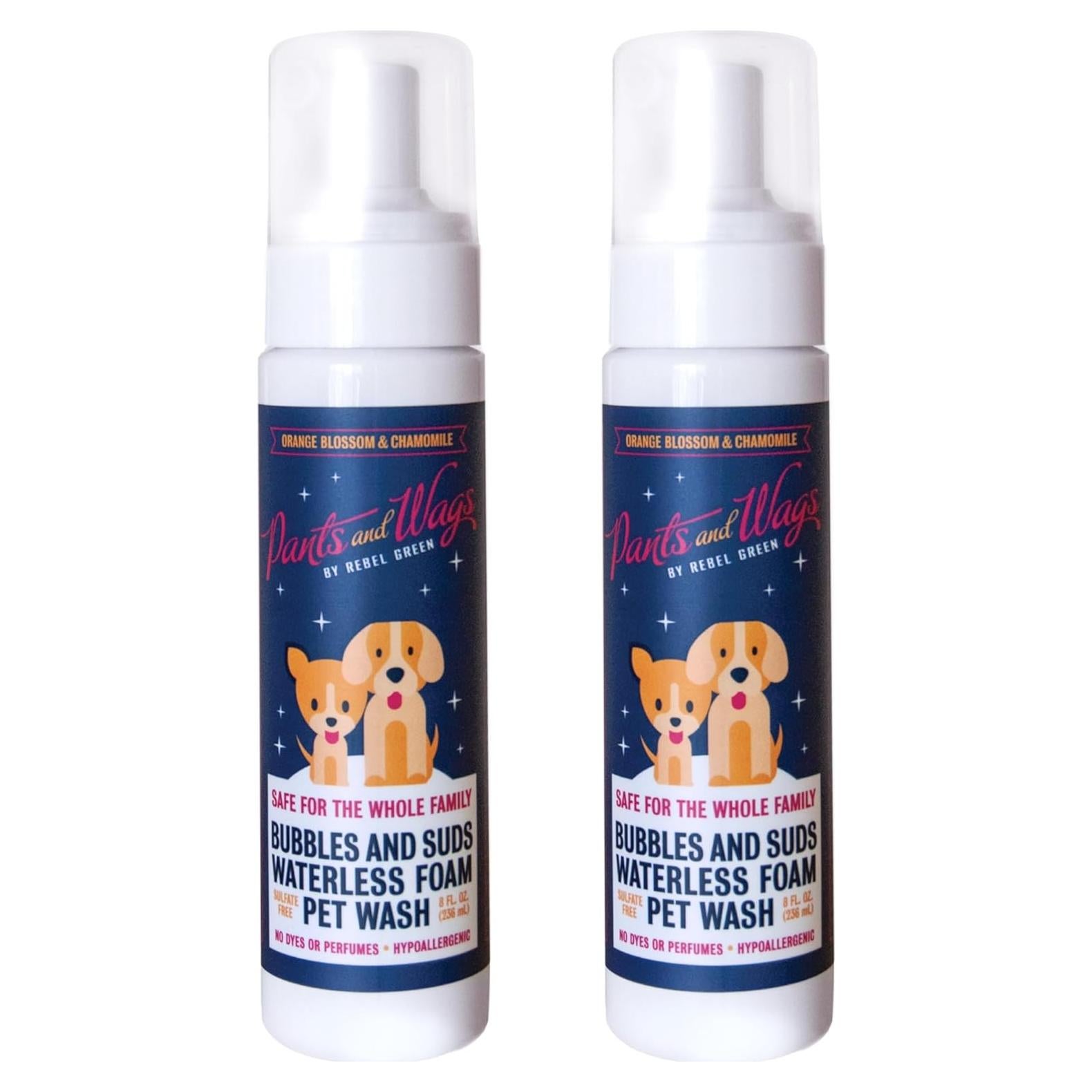 Espuma Lavado Sin Agua para Mascotas Rebel Green 236.6 ml
