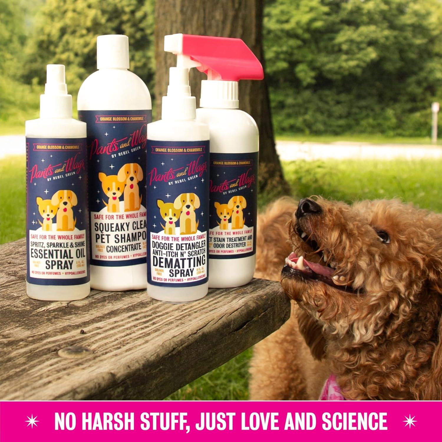 Espuma Lavado Sin Agua para Mascotas Rebel Green 236.6 ml