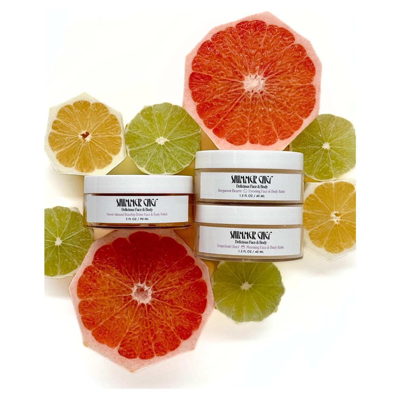 Set de Cuidado Facial Shimmer Chef 170g | Hidratación y Brillo