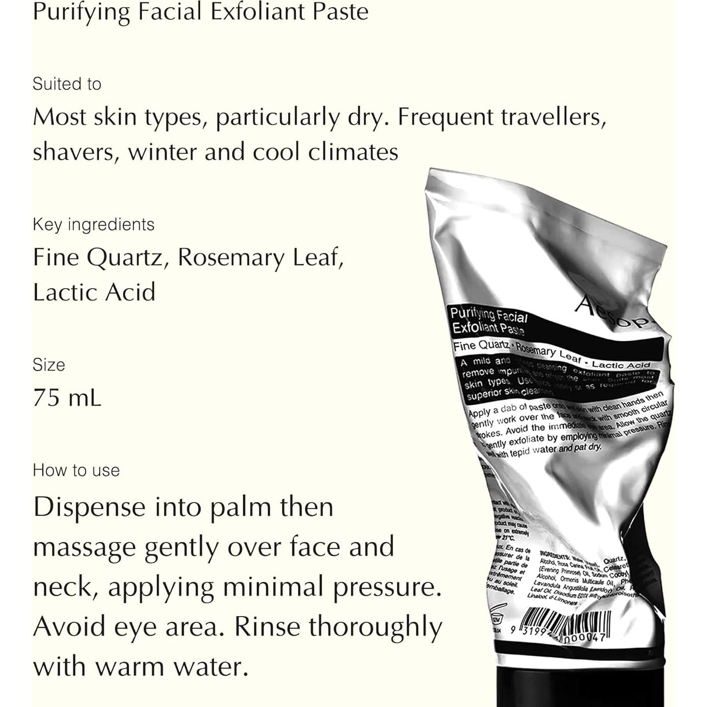 Kit de Cuidado Facial Aesop - Crema, Limpiador y Exfoliante