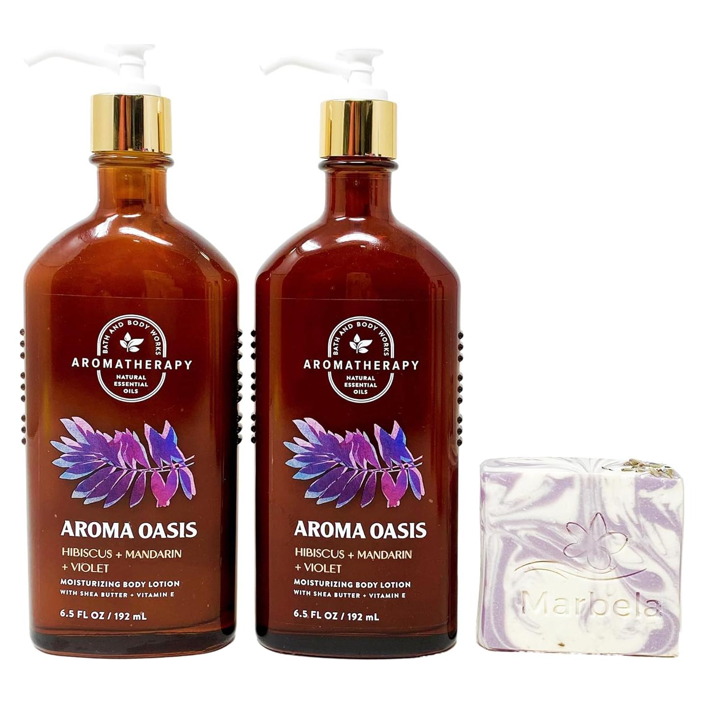 Lociones Corporales Oasis Aromático Hibisco y Mandarina - 2 Unidades