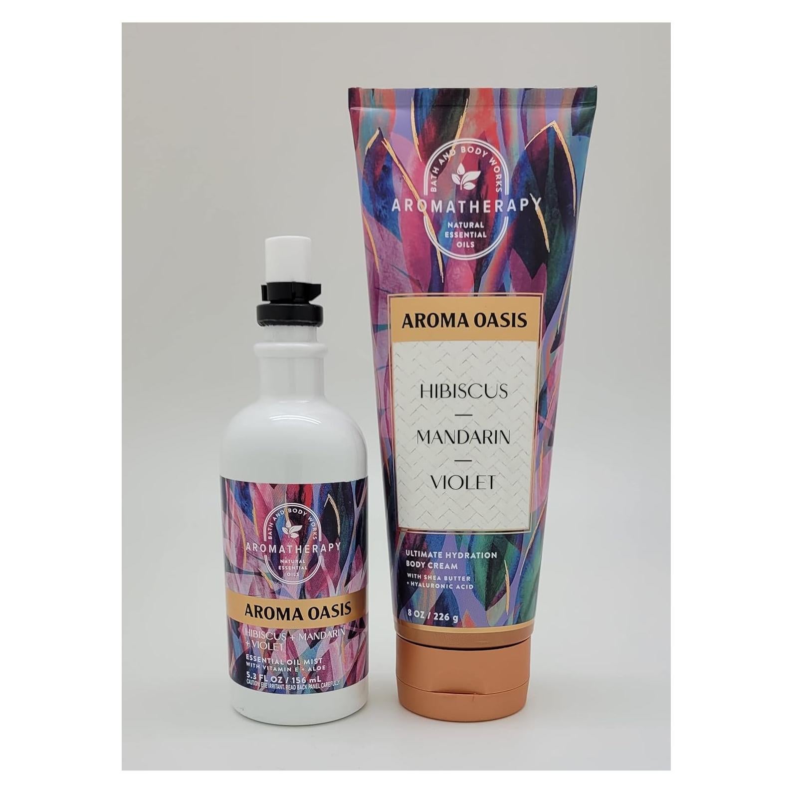 Paquete 2 Piezas Aromaterapia Bath & Body Works Hibisco Mandarina