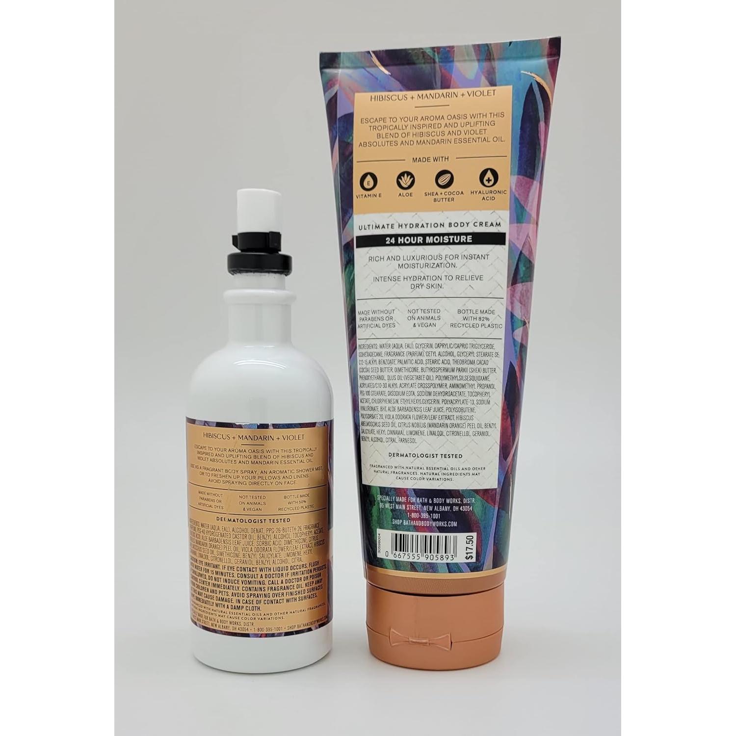 Paquete 2 Piezas Aromaterapia Bath & Body Works Hibisco Mandarina