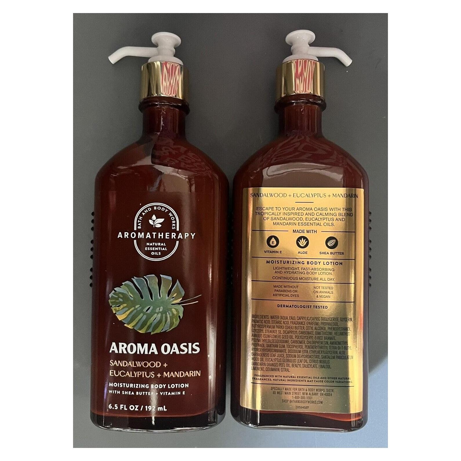 Loción Hidratante para Baño y Cuerpo Aromaterapia 183.5 ml Sandalwood Eucalyptus Mandarin