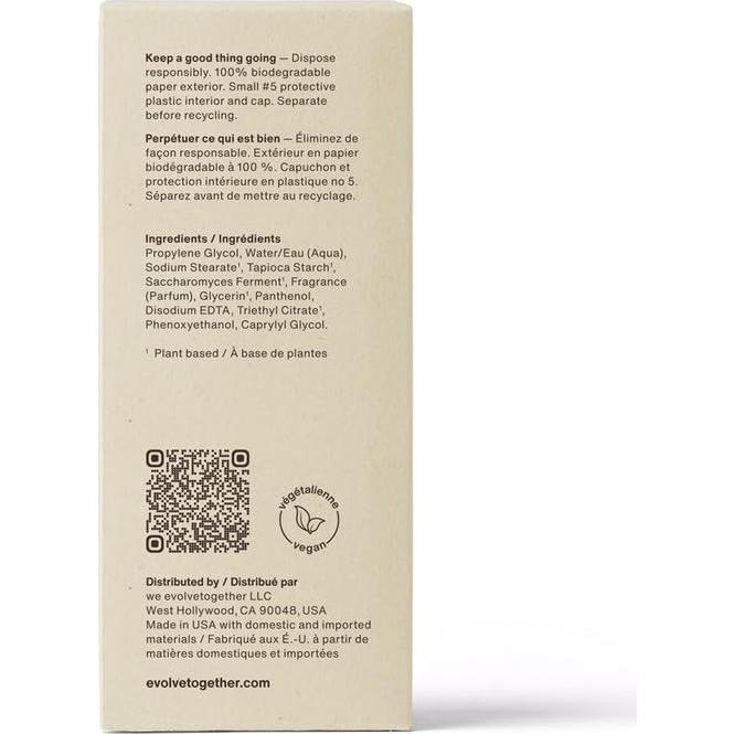 Desodorante Natural Evolvetogether Mónaco 85 g Sin Aluminio
