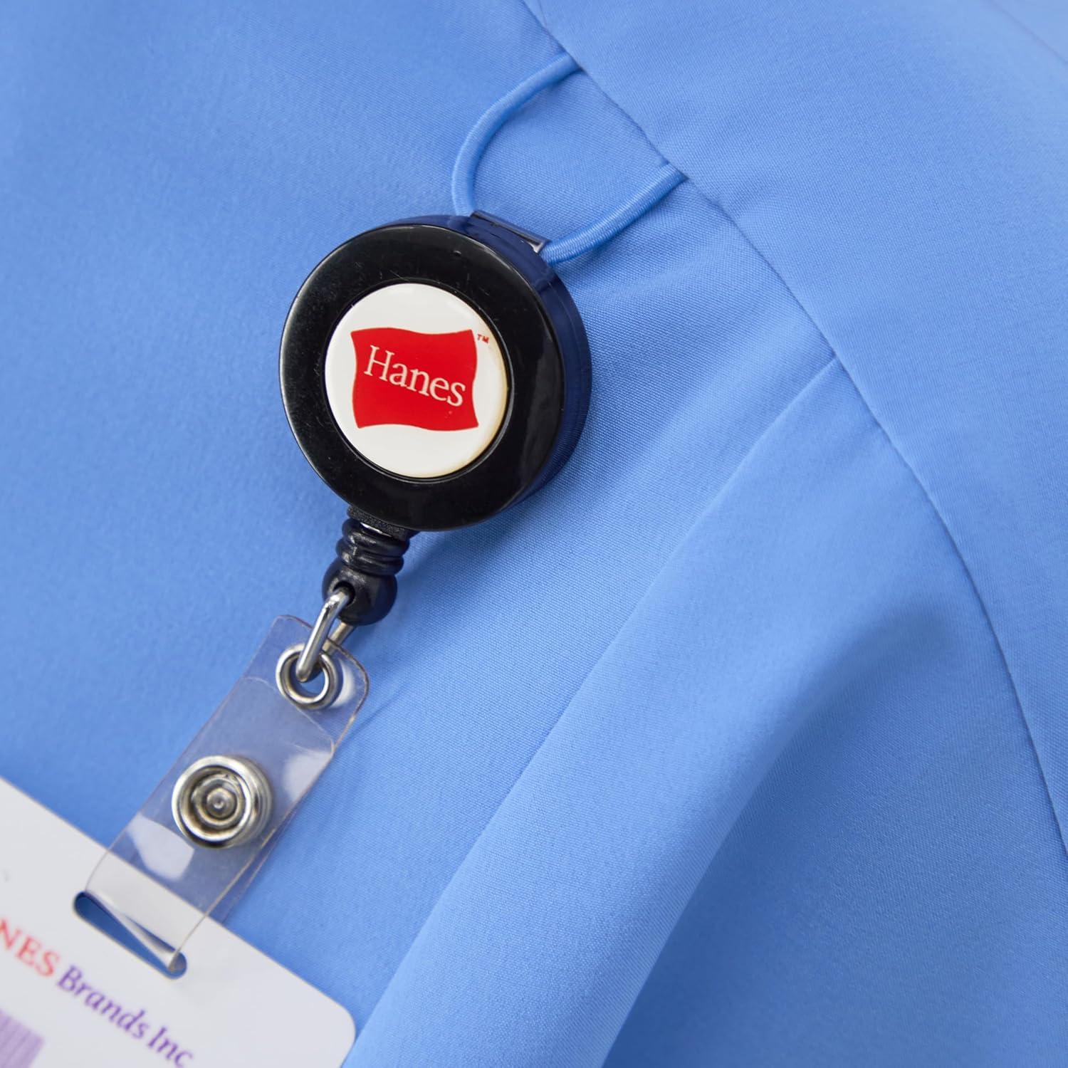 Camiseta de Scrubs para Mujeres Hanes Cuello Mandarín Azul Cielo