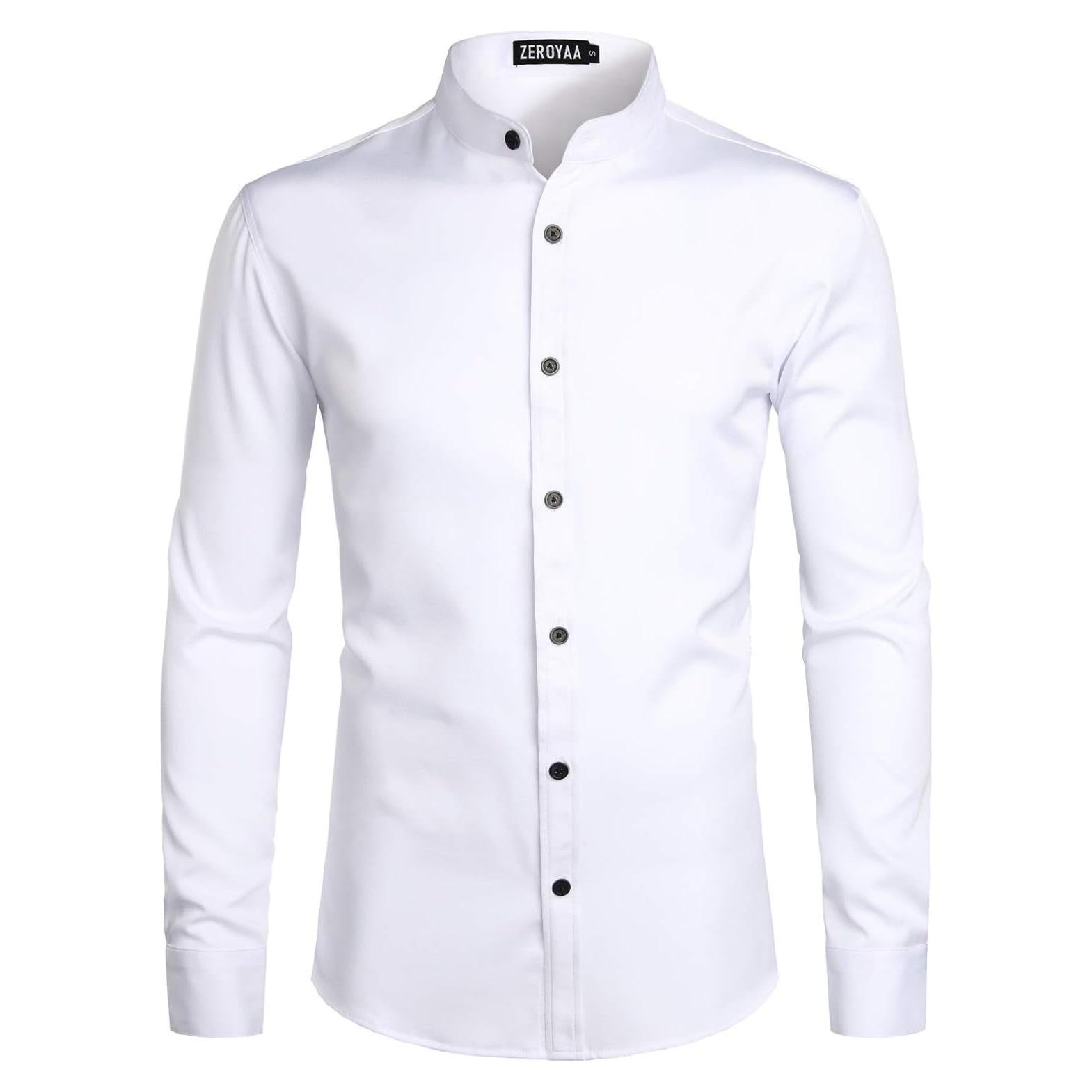 Camisa de Manga Larga Slim Fit Zeroyaa para Hombre - XX-Large