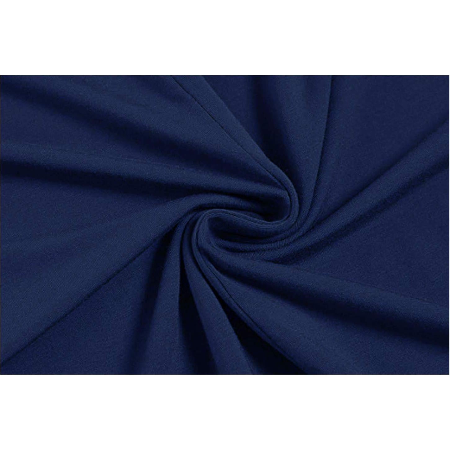 Vestido Midi Plisado Casual Necooer para Mujeres - Azul Marino