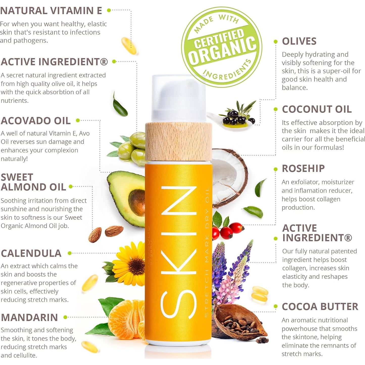 Aceite Seco Antiestrías COCOSOLIS 110 ml - Orgánico y Natural