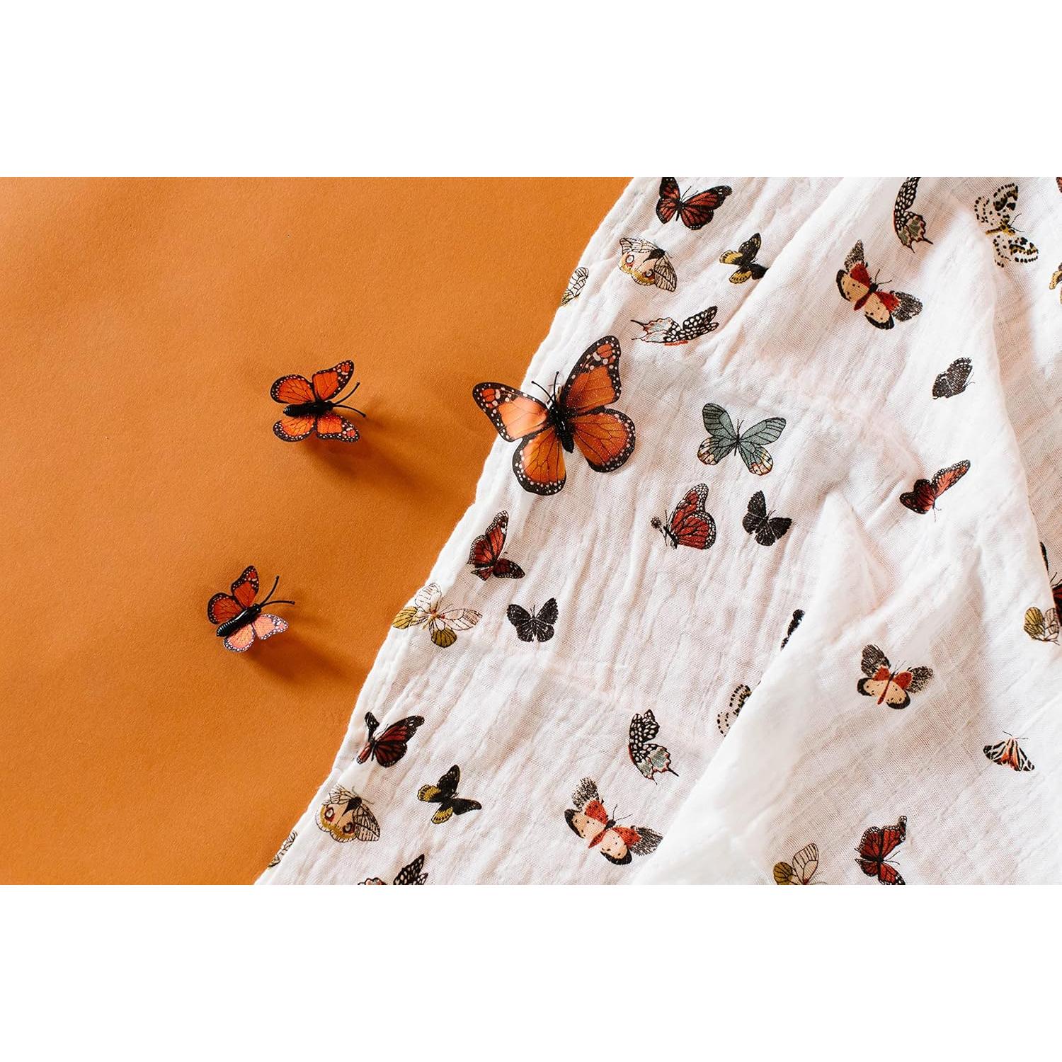 Muselina para Bebés Clementine Kids 120x120 cm Mariposas