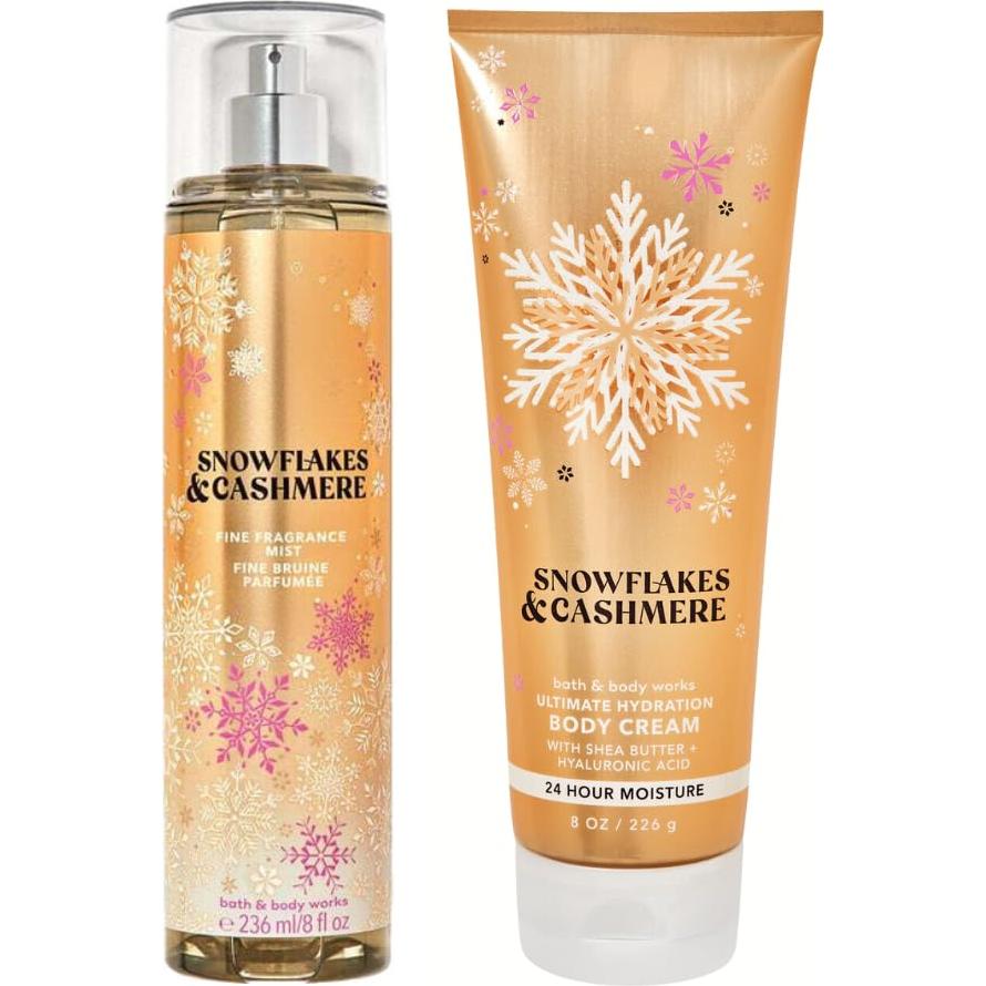 Conjunto de Baño y Cuerpo Copos de Nieve y Cachemira 2 Piezas