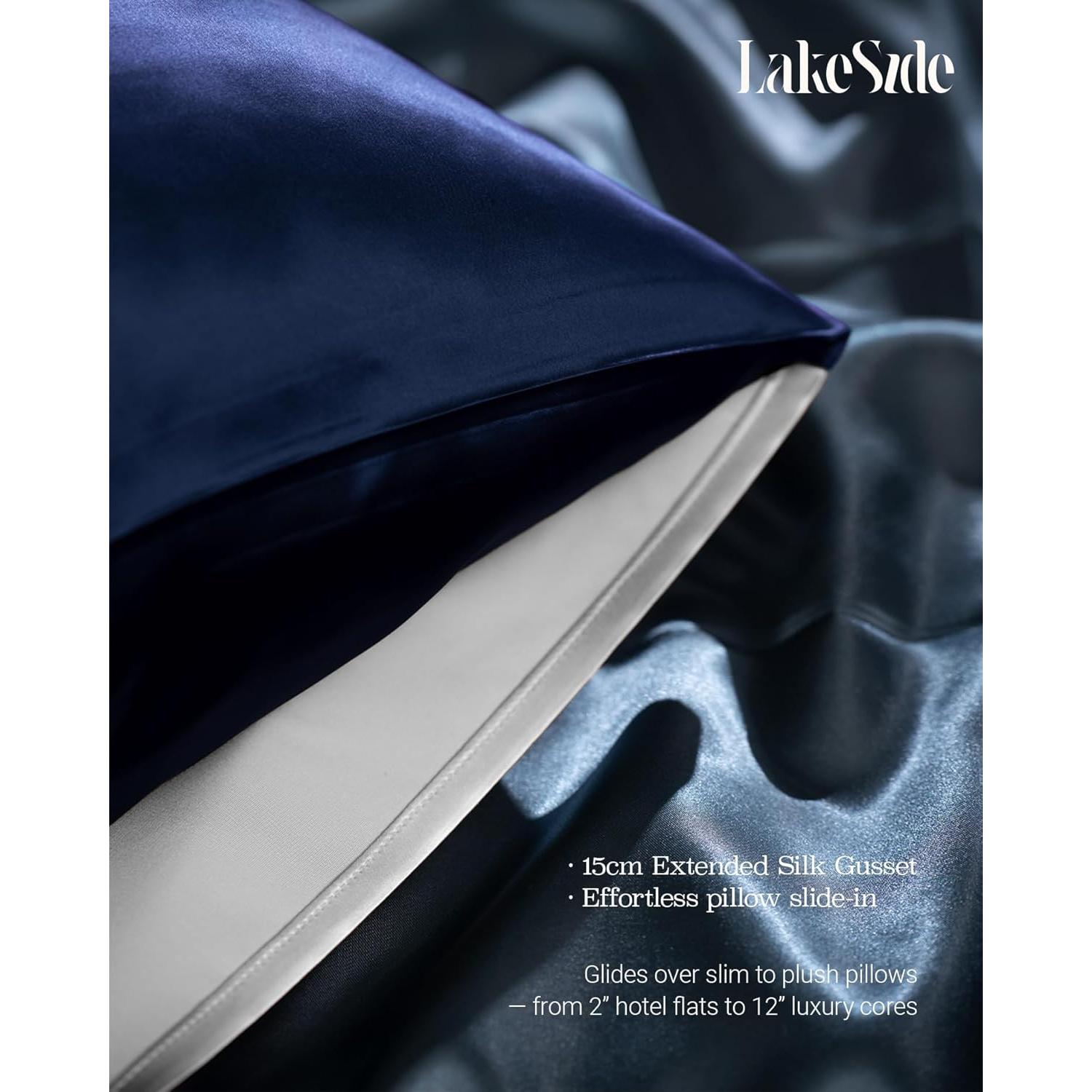 Funda de Almohada de Seda de Morera 22 Momme Oriental LakeSide