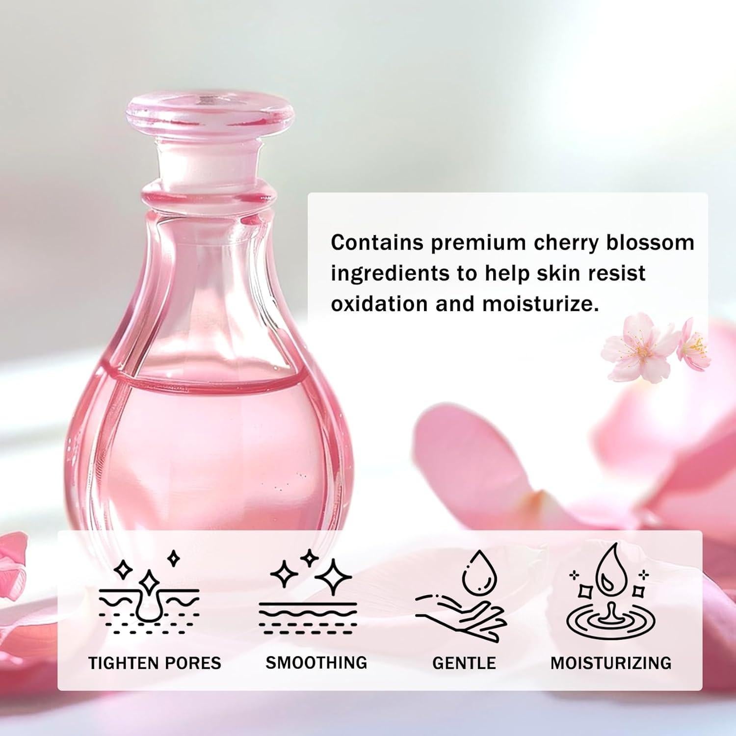 Kit de Cuidado de la Piel Sakura 8 Piezas Hidratante