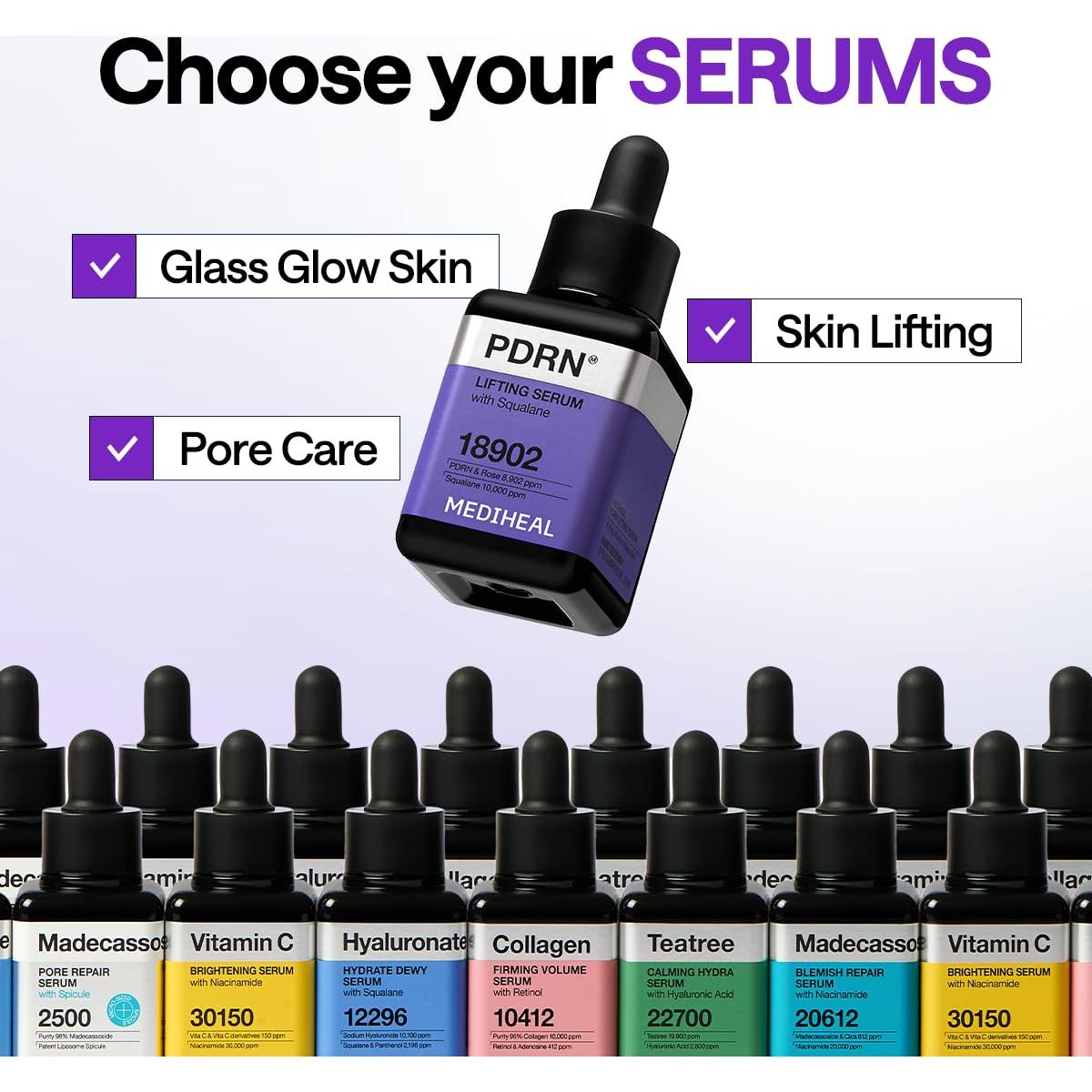 Suero Facial Lifting Mediheal PDRN 40 ml con Escualano