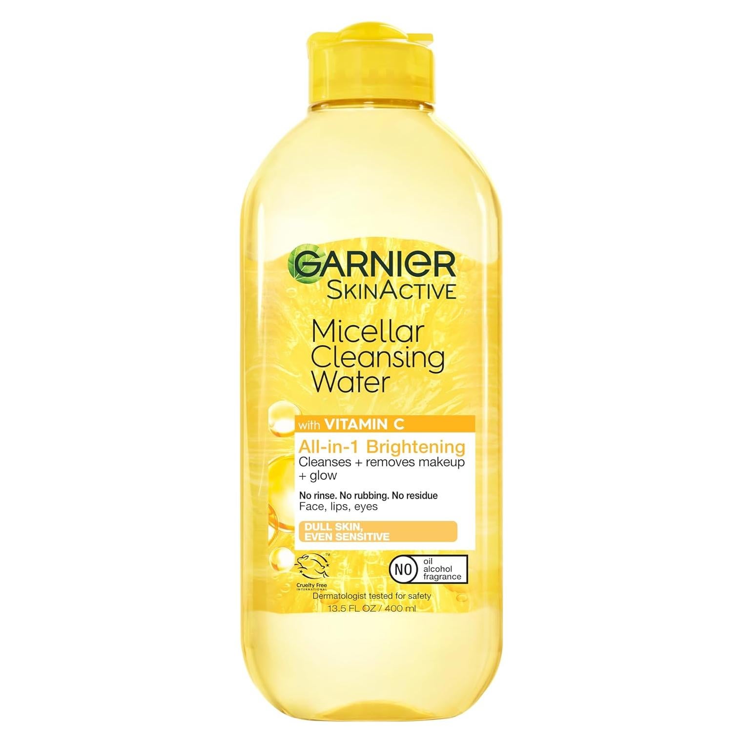 Agua Micelar Garnier con Vitamina C 400ml - Limpiador Facial Vegano