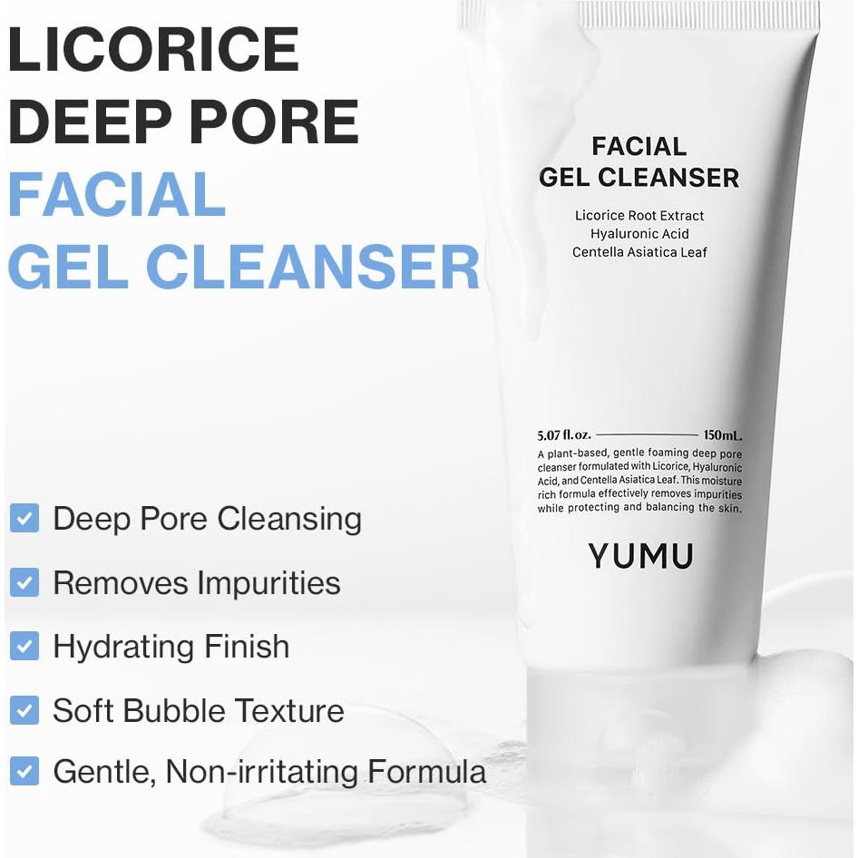 Limpiador Facial YUMU Gel Hidratante 150ml - Regaliz y Centella