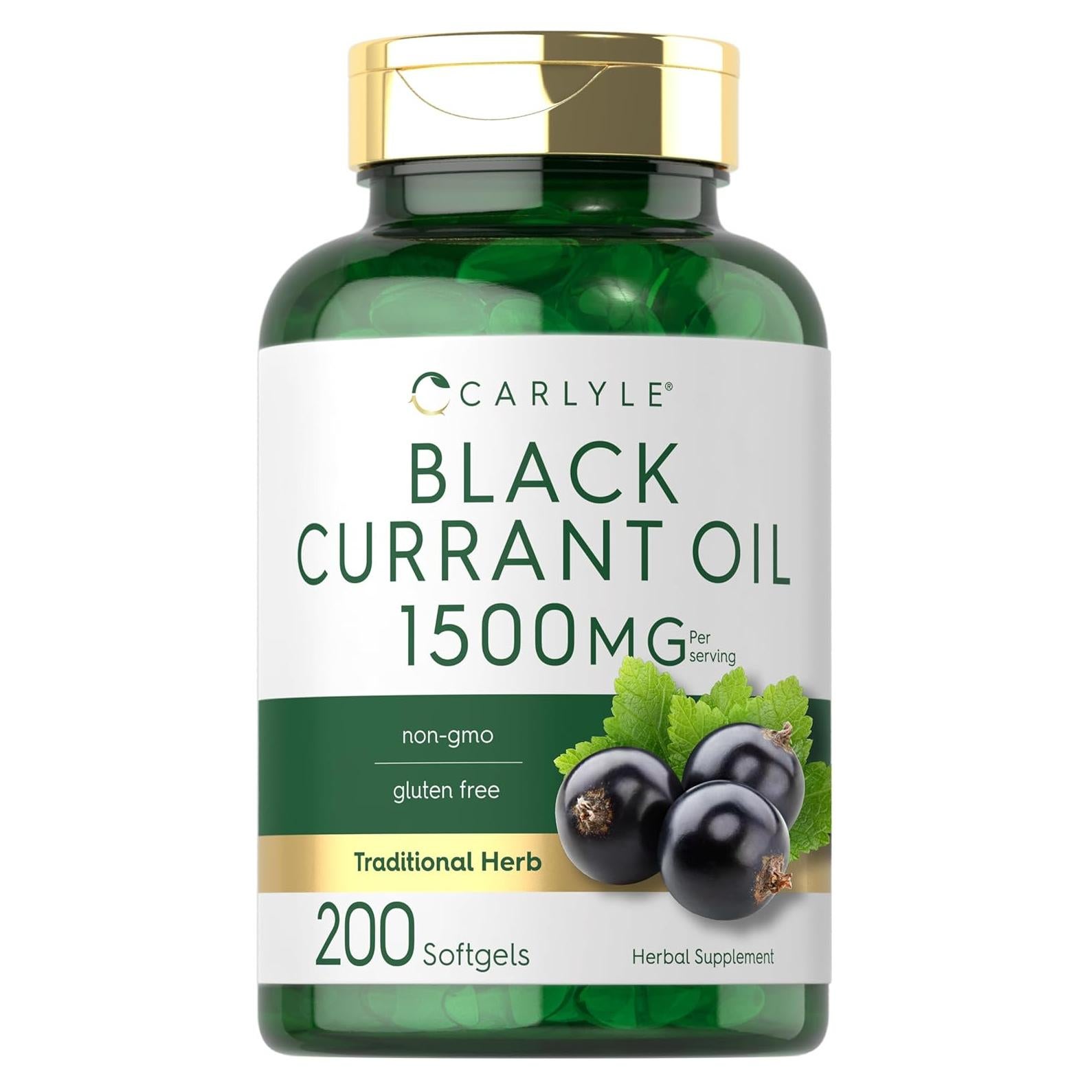 Aceite de Grosella Negra Carlyle 1500mg 200 Softgels Sin OGM