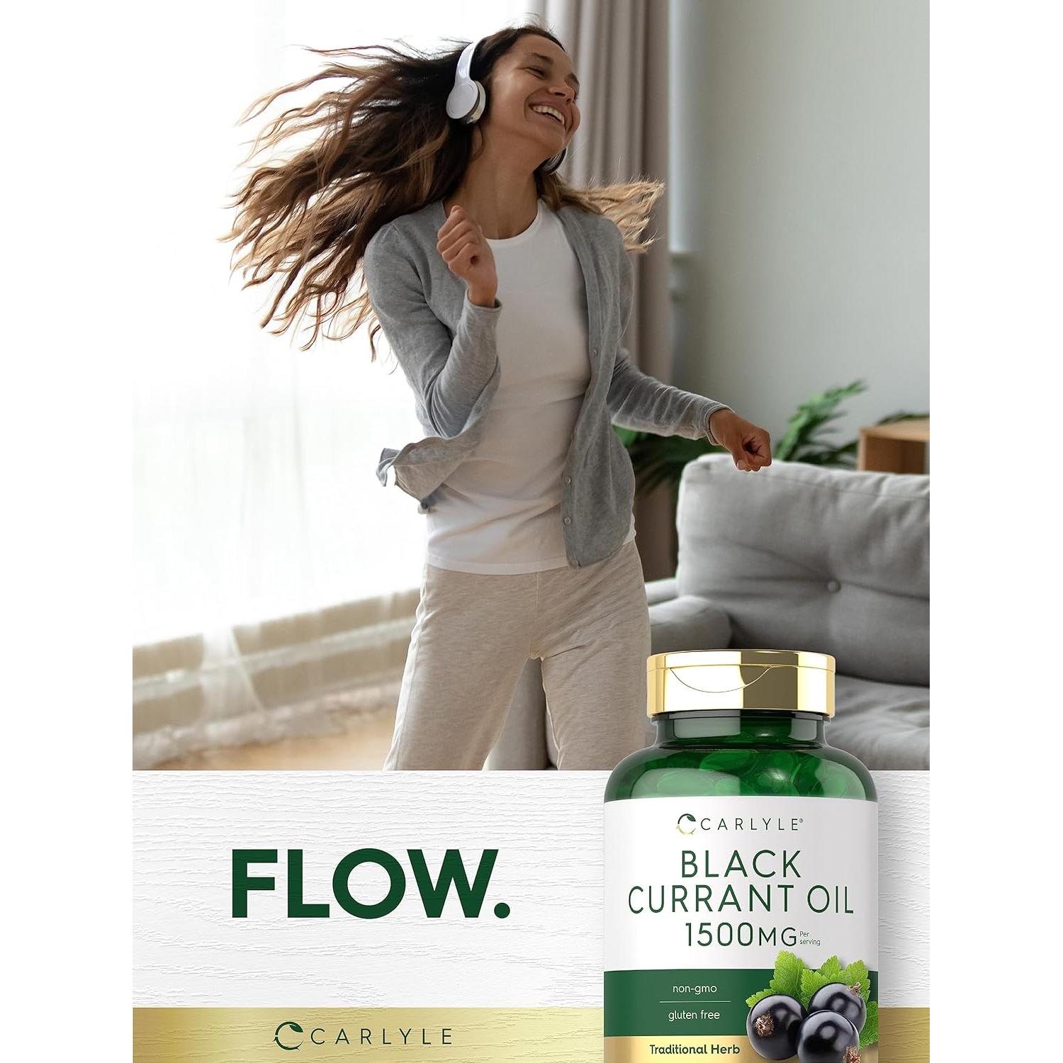 Aceite de Grosella Negra Carlyle 1500mg 200 Softgels Sin OGM