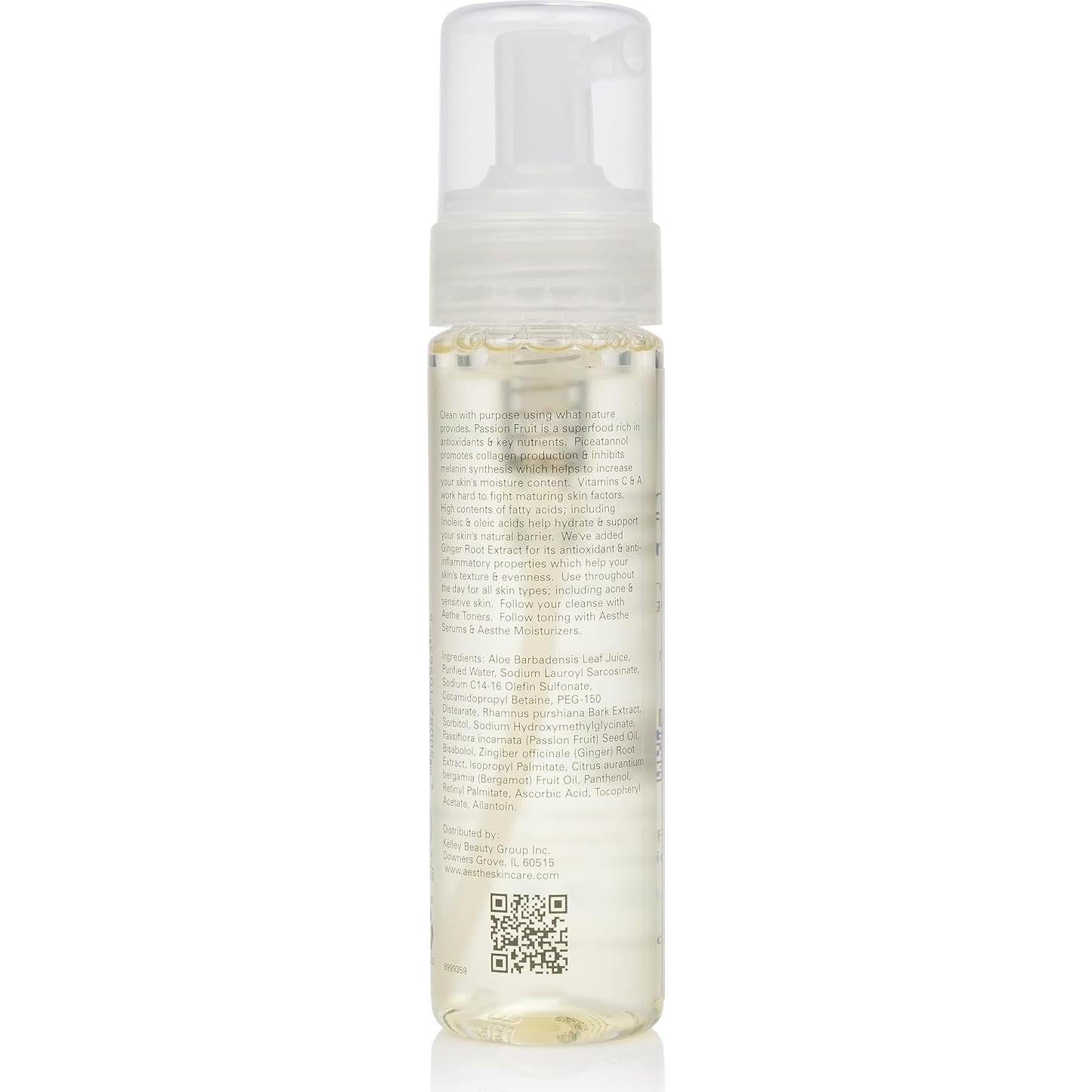 Limpiador Facial Espumoso Aesthe 207 ml - Fruta de la Pasión y Jengibre
