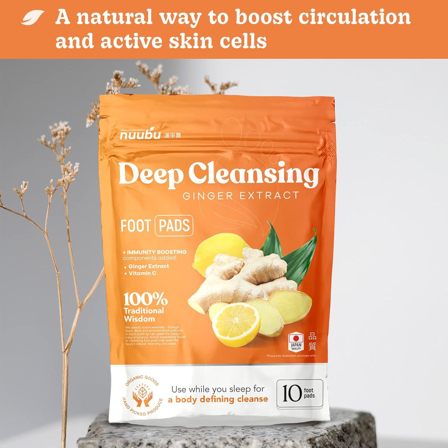 Almohadillas para pies Nuubu de jengibre - 10 unidades