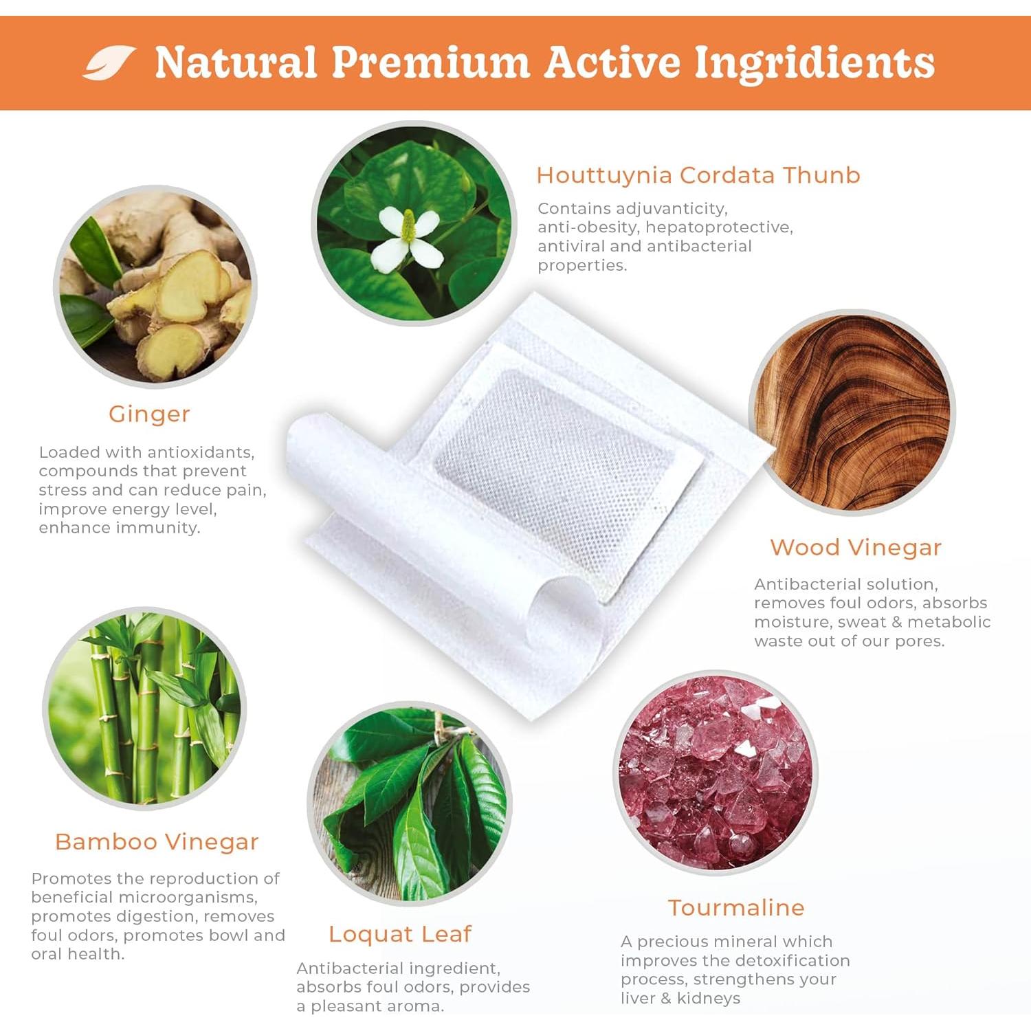 Almohadillas para pies Nuubu de jengibre - 10 unidades