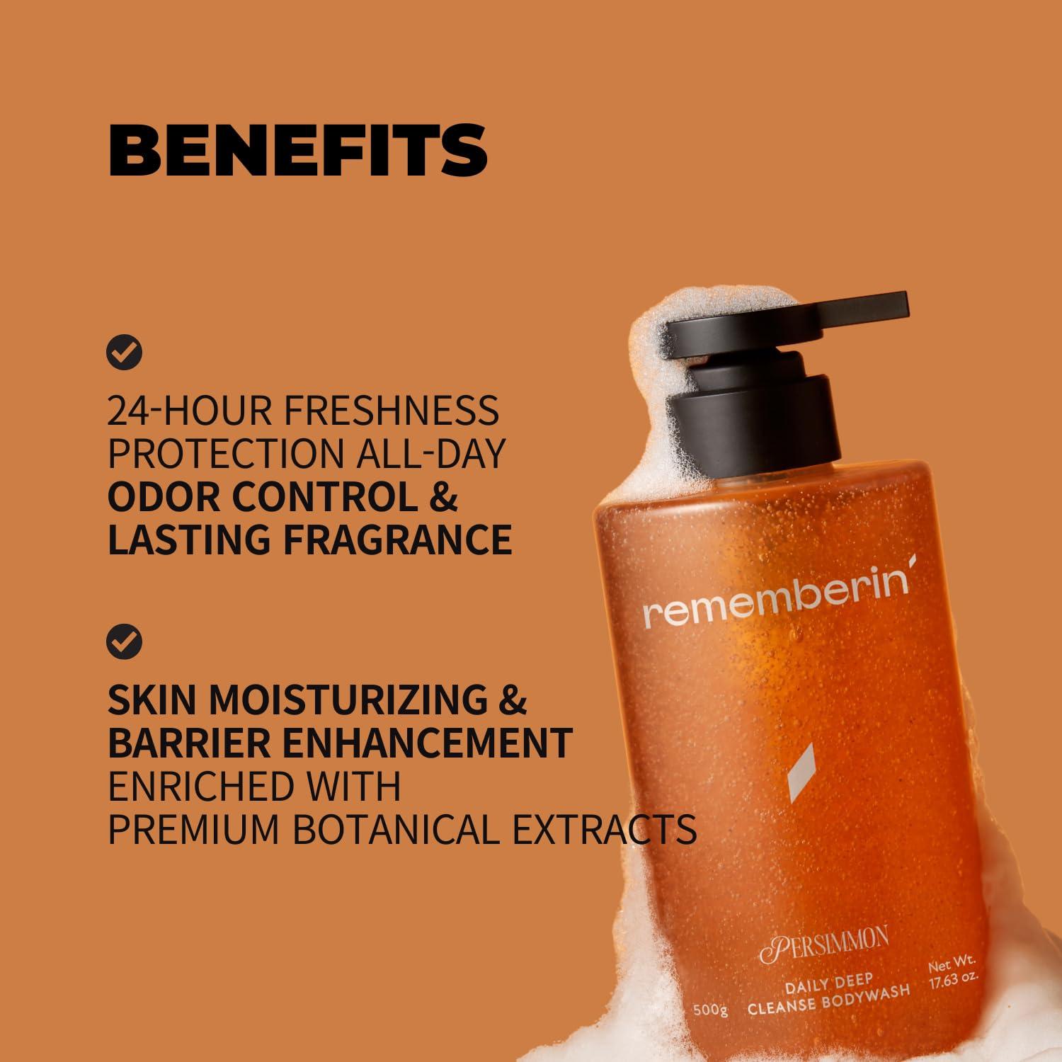 Jabón Corporal Natuzen de Caqui 500g - Desodorante Natural pH Equilibrado