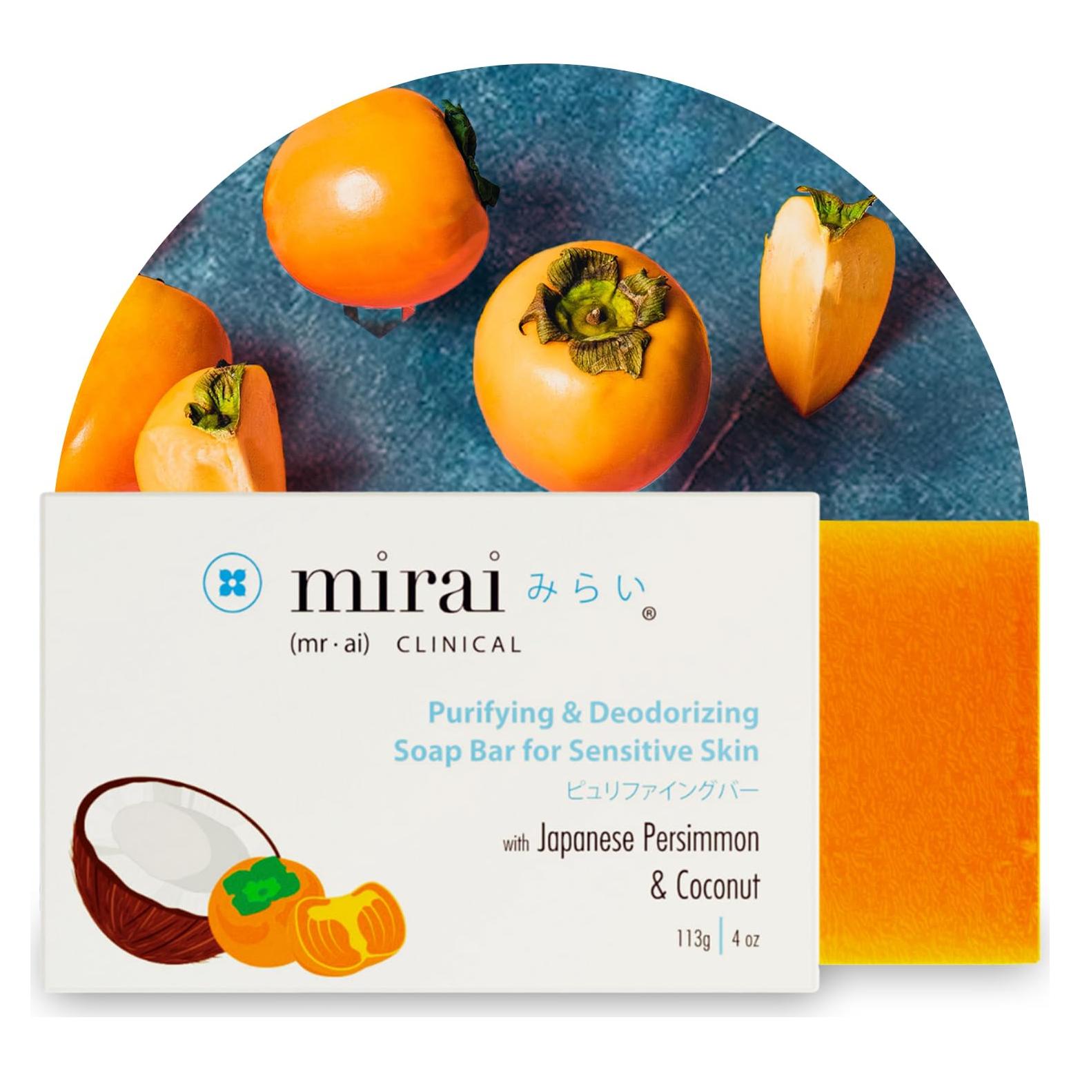 Jabón Desodorante Mirai Clinical 100g - Persimón Japonés y Té Verde