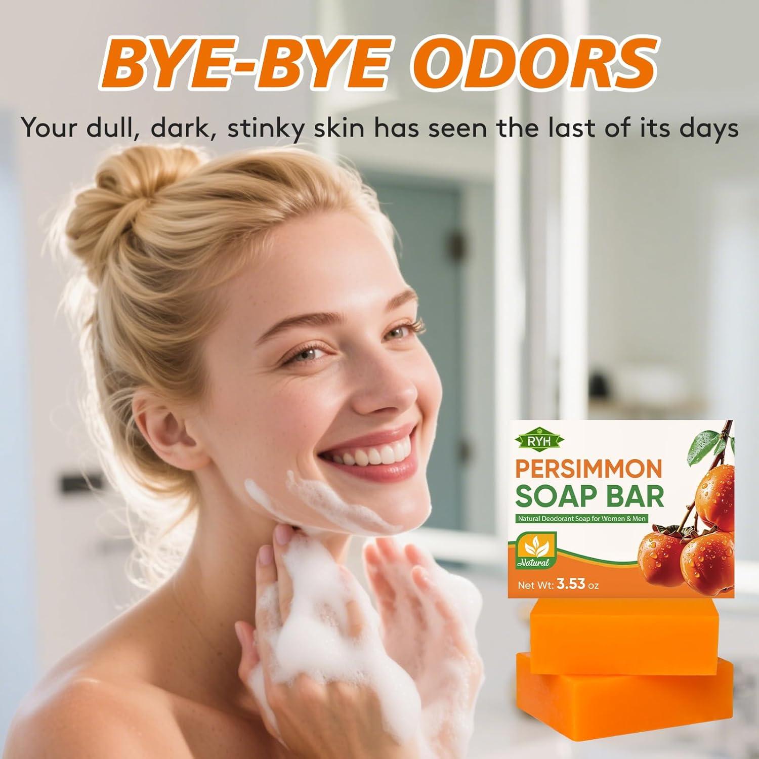 Set 2 Jabones y Gel de Ducha RYH Persimón 408g Control Olores