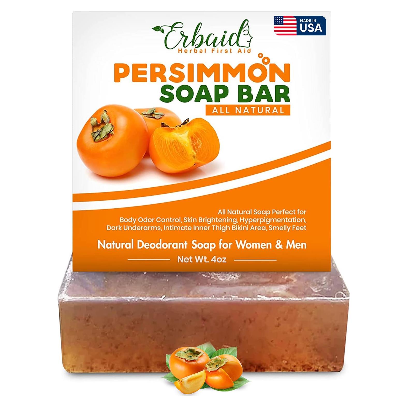 Jabón Desodorante Natural Herblov 113g - Persimón y Té Verde