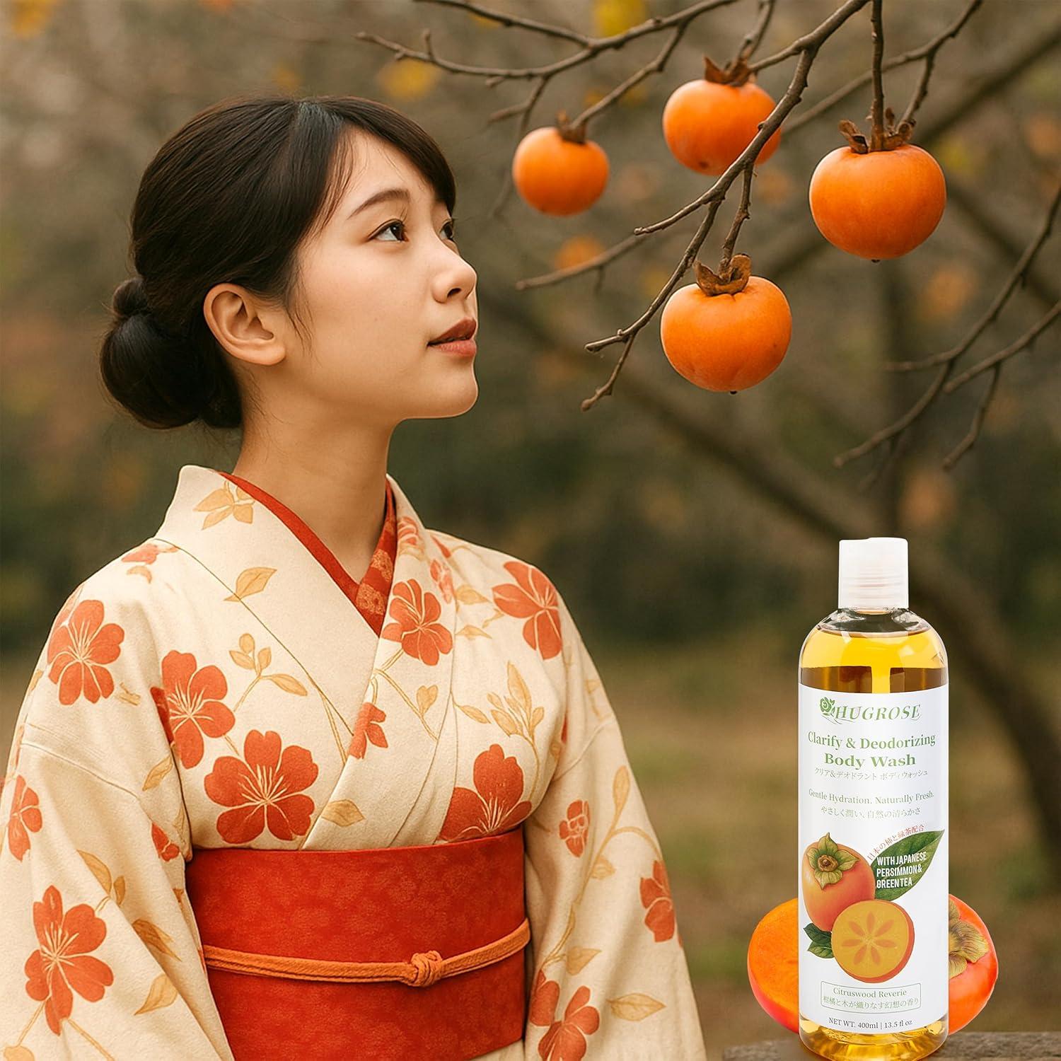 Gel de Ducha Persimón HugRose 381 ml Aroma Cítrico-Maderoso