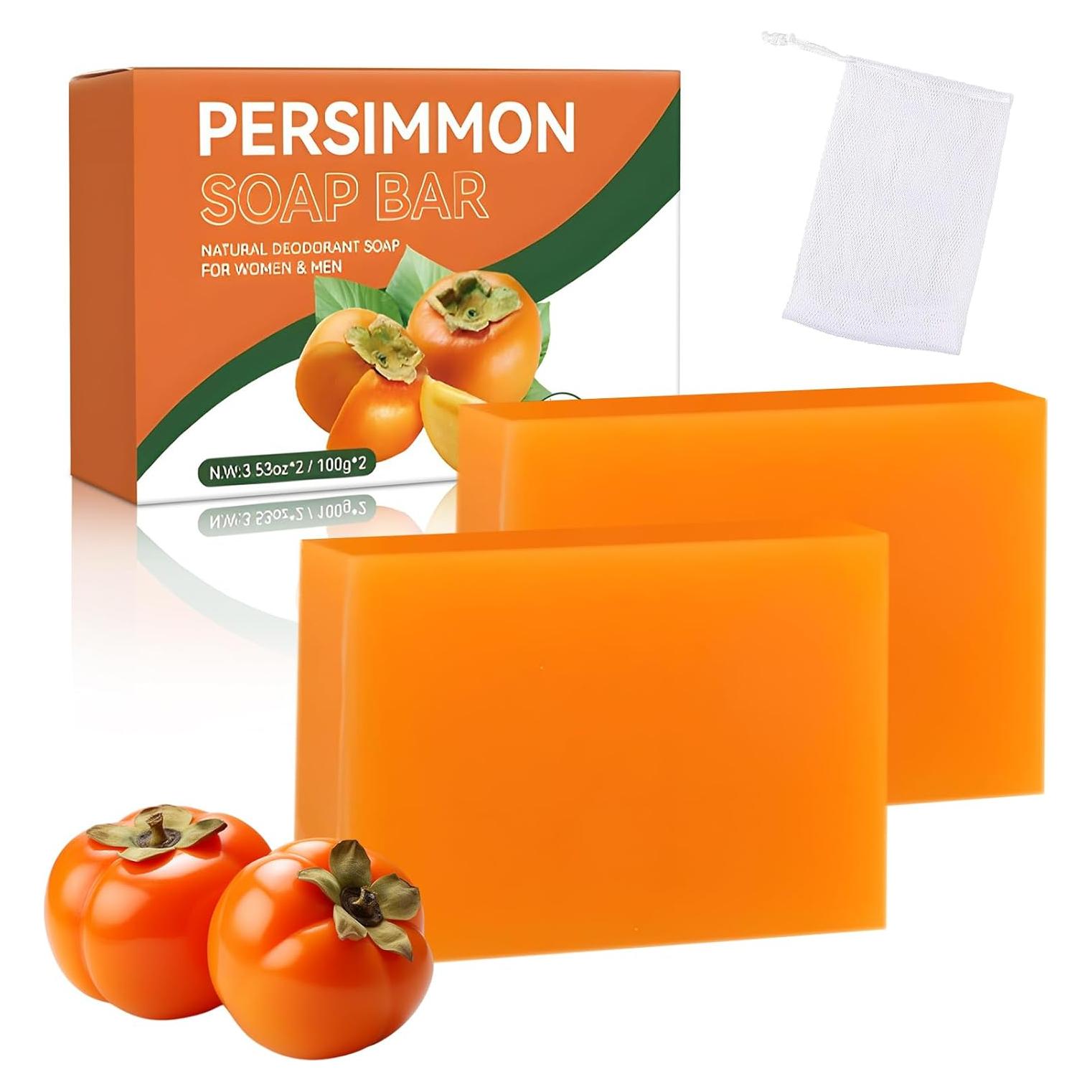 Jabón de Persimón Natural Htcpuo 2PCS - Desodorante Corporal