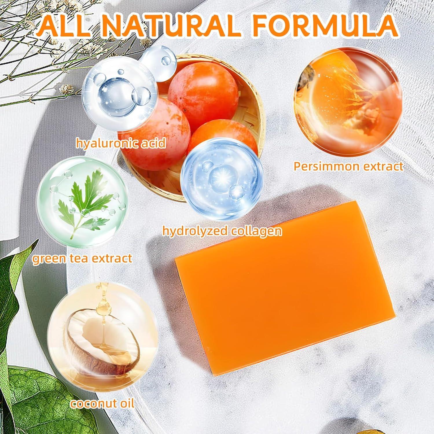 Jabón de Persimón Natural Htcpuo 2PCS - Desodorante Corporal