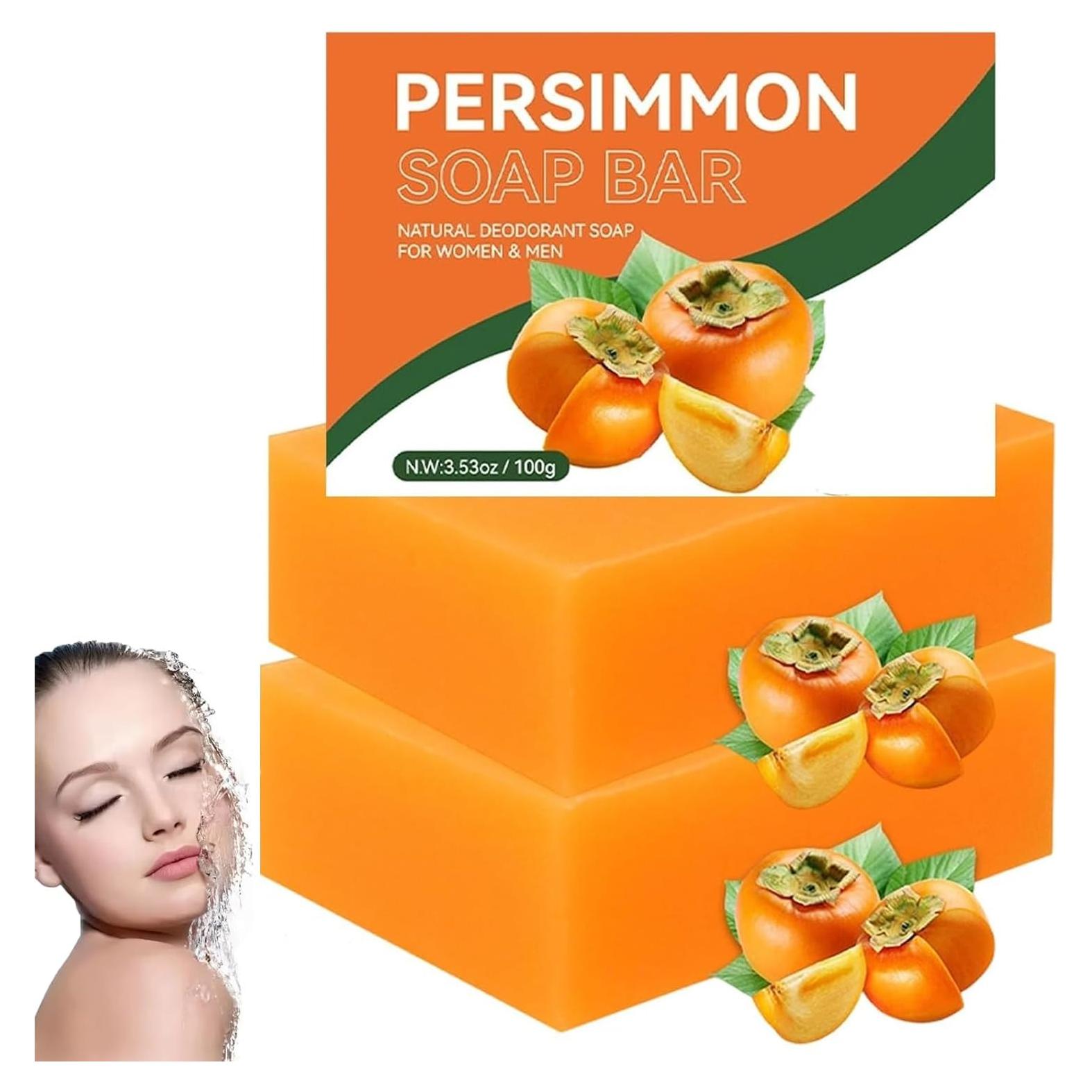 Jabón de Persimón Natural Hidratante - 2 Pcs 100g Cada Uno