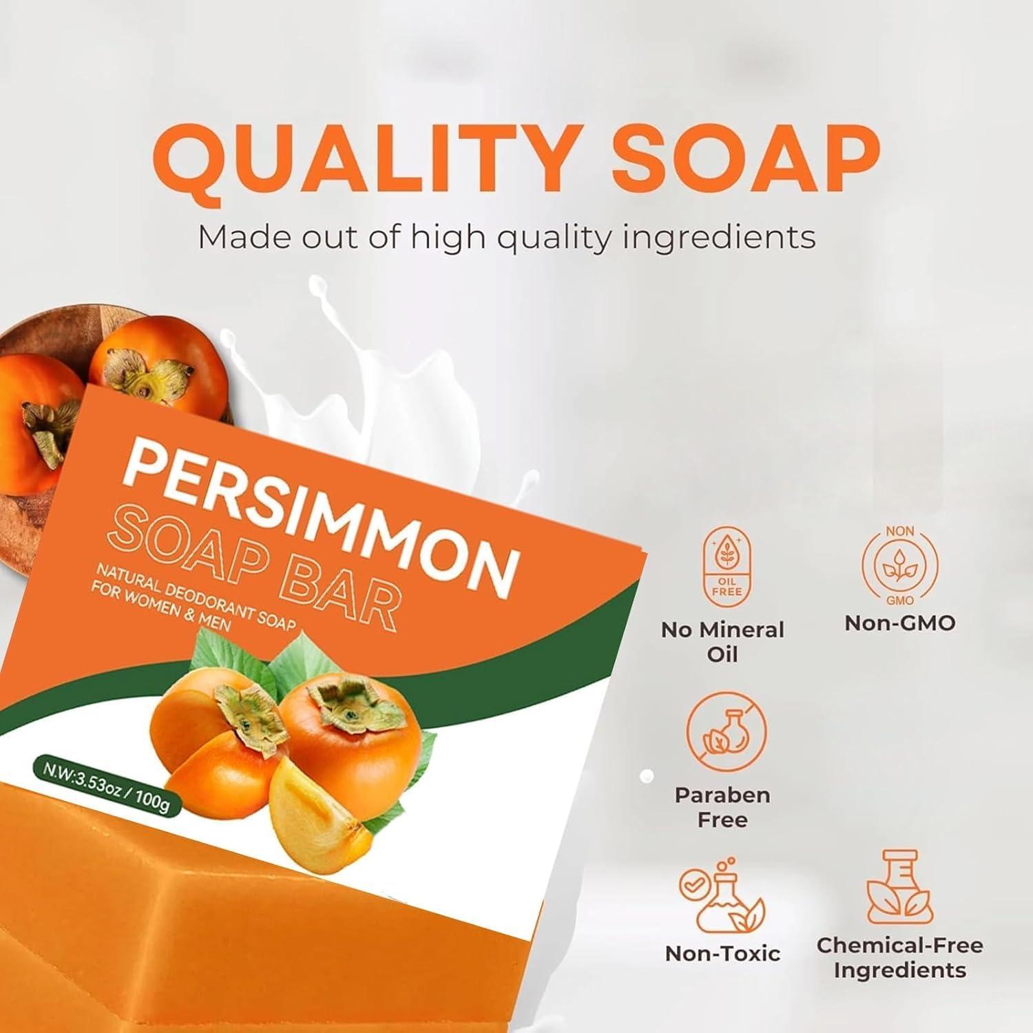 Jabón de Persimón Natural Hidratante - 2 Pcs 100g Cada Uno