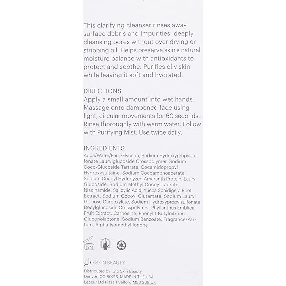 Gel Limpiador Purificante Glo Skin Beauty 120ml - Ácido Salicílico y Niacinamida