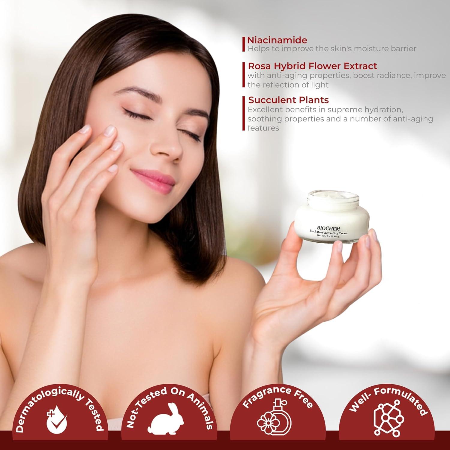 Crema Hidratante Rosa Negra Biochem 40g - Anti-envejecimiento