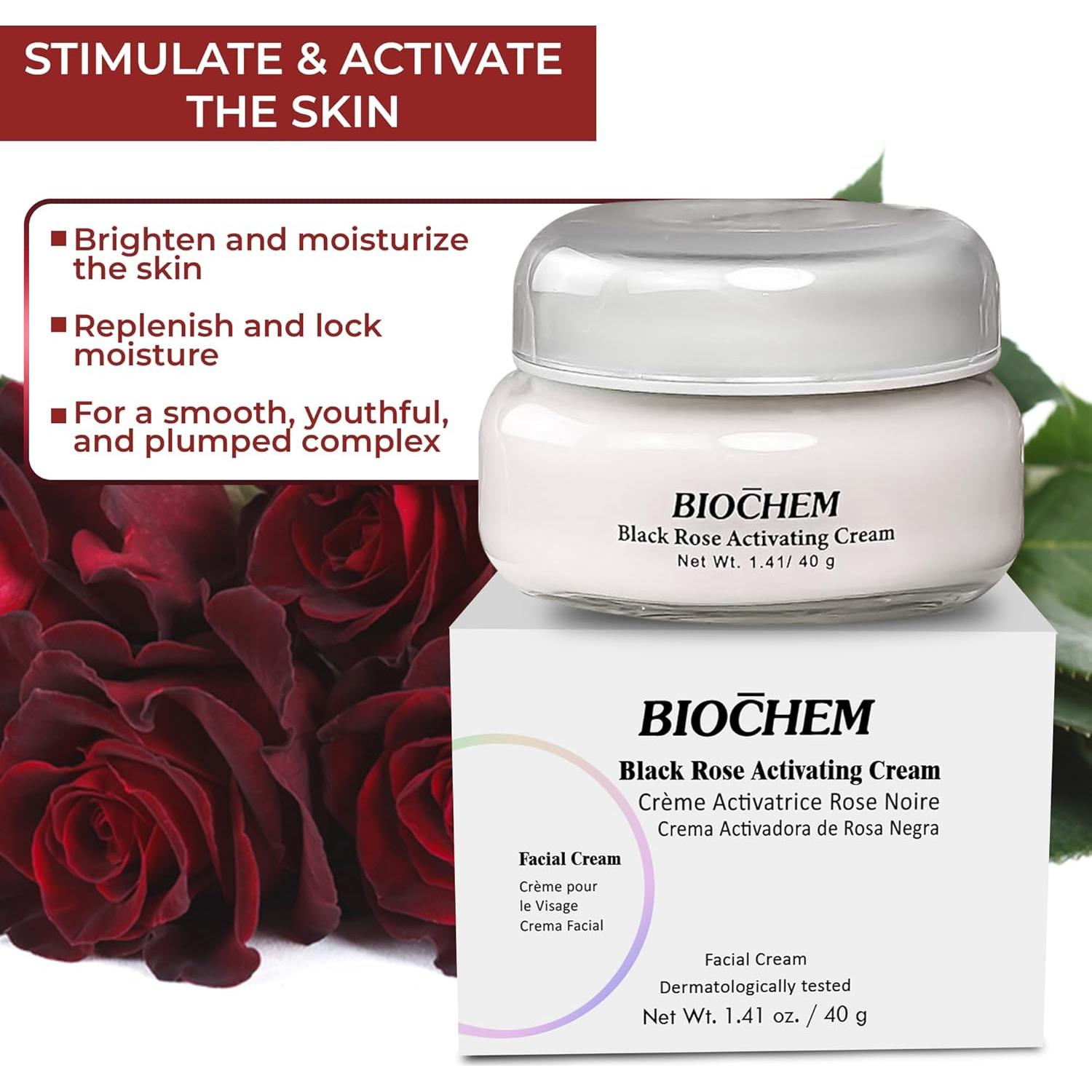 Crema Hidratante Rosa Negra Biochem 40g - Anti-envejecimiento