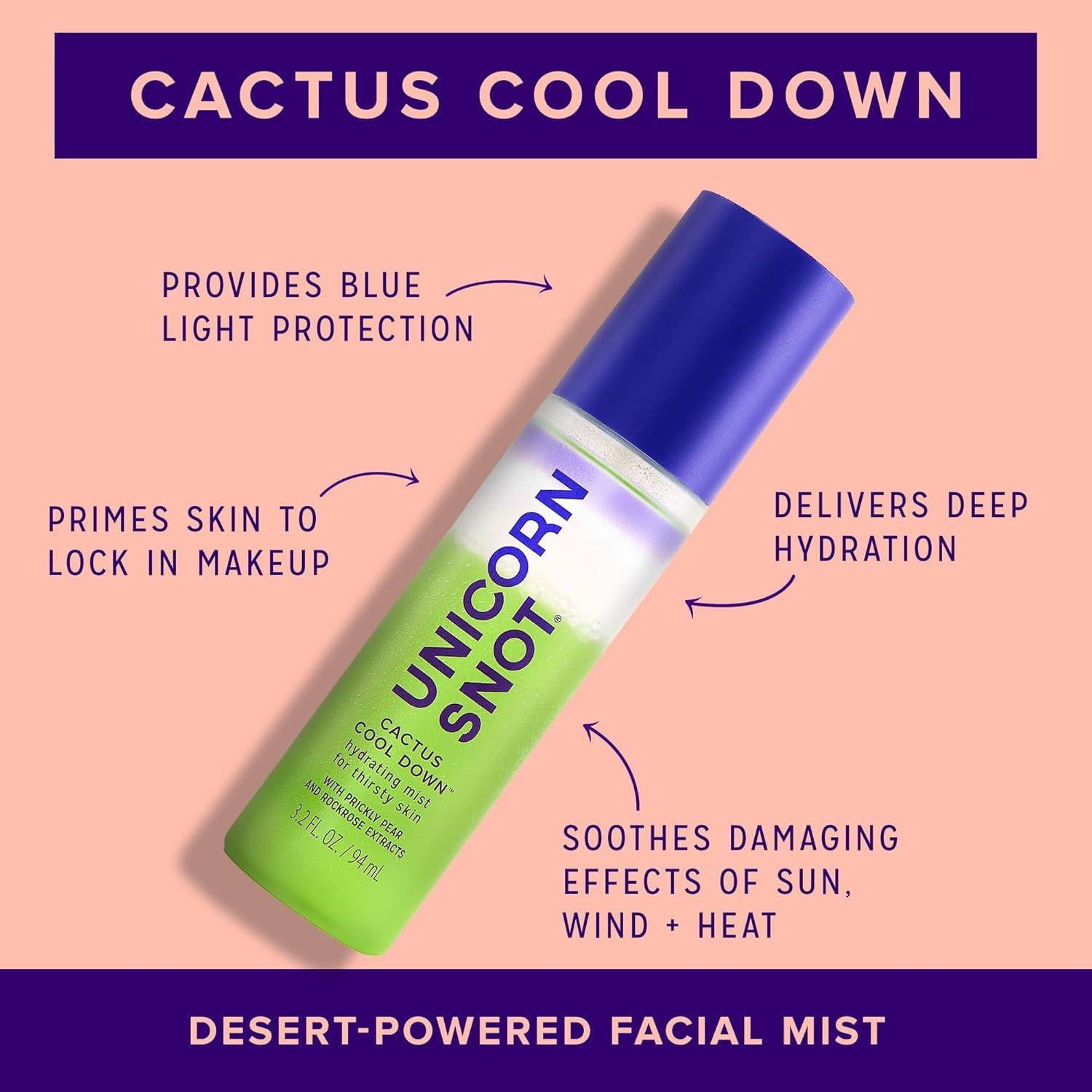 Spray Refrescante Facial Unicorn Snot 140g - Hidratante Aloe y Jojoba