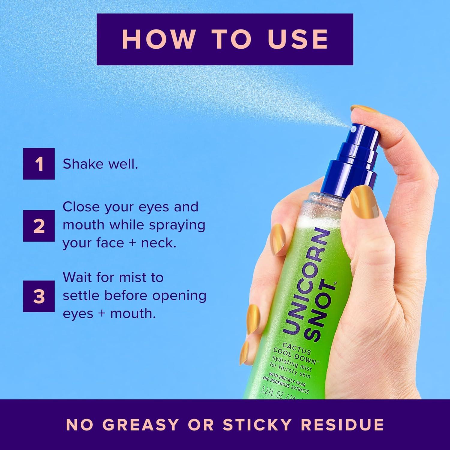 Spray Refrescante Facial Unicorn Snot 140g - Hidratante Aloe y Jojoba