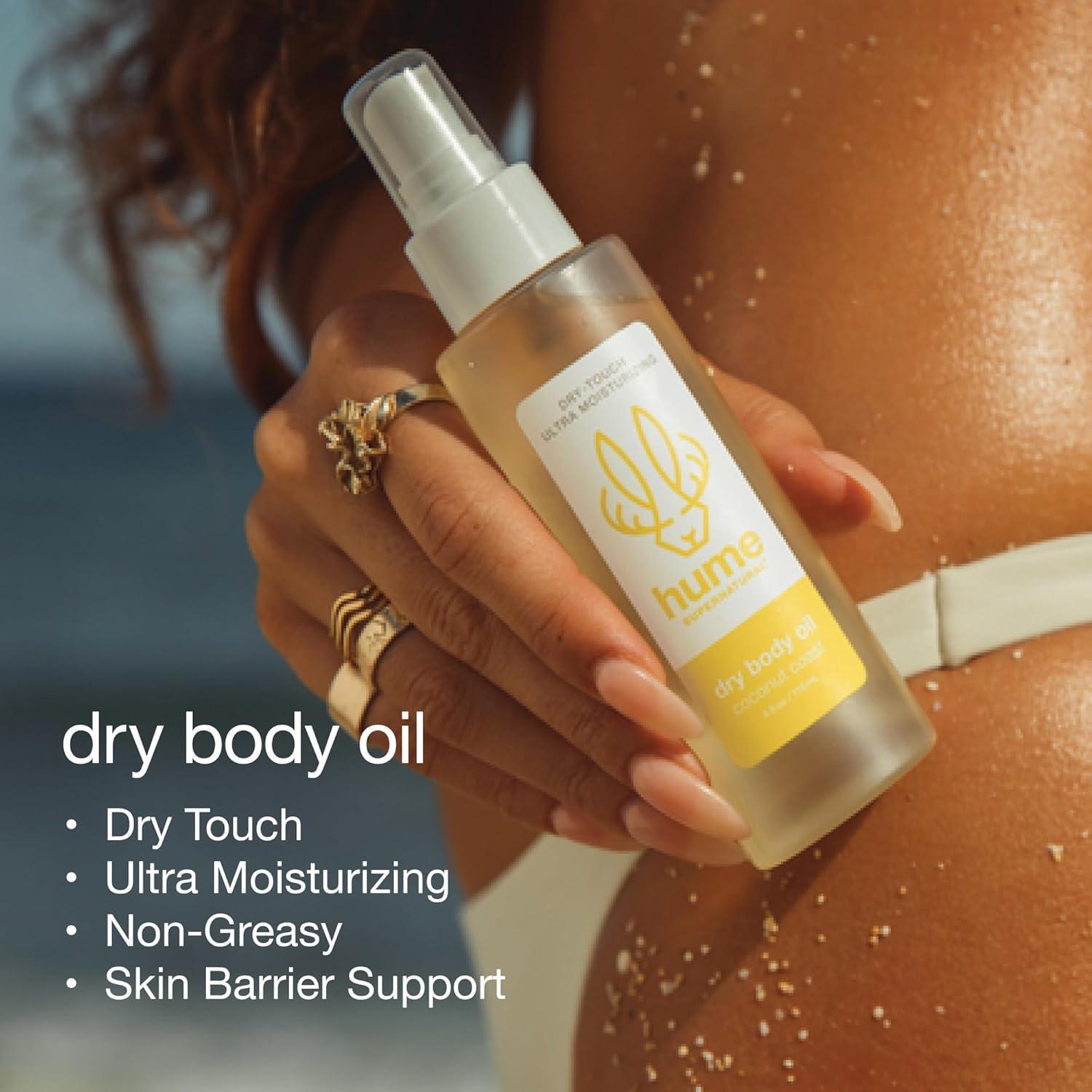 Aceite Corporal Seco HUME SUPERNATURAL 140g - Hidratante Costa de Coco